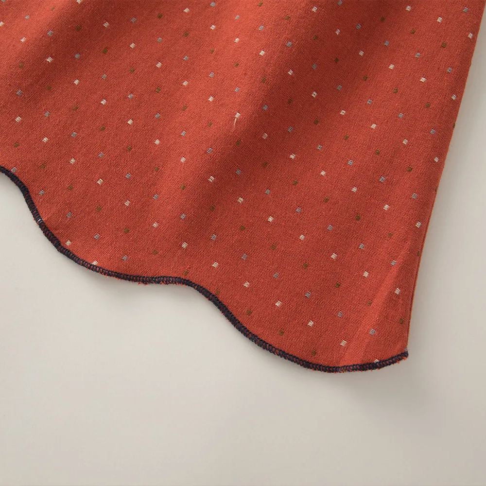 Kids Dots Folds Red Vest Top and Skirt Set