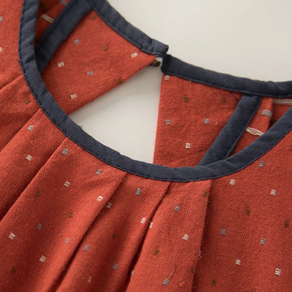 Kids Dots Folds Red Vest Top and Skirt Set