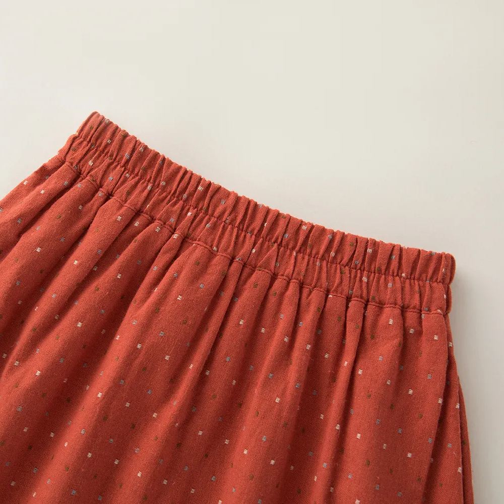 Kids Dots Folds Red Vest Top and Skirt Set