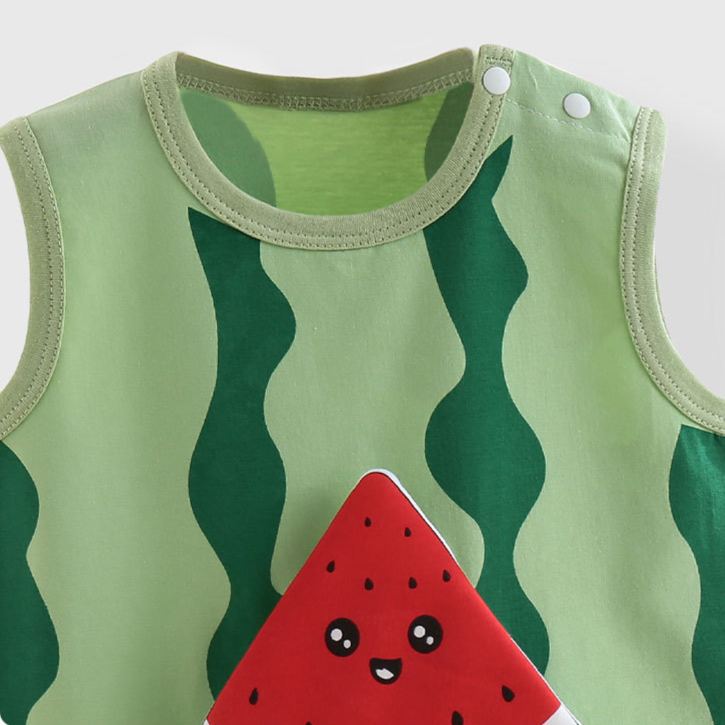 Baby Green Watermelon Sleeveless Onesie