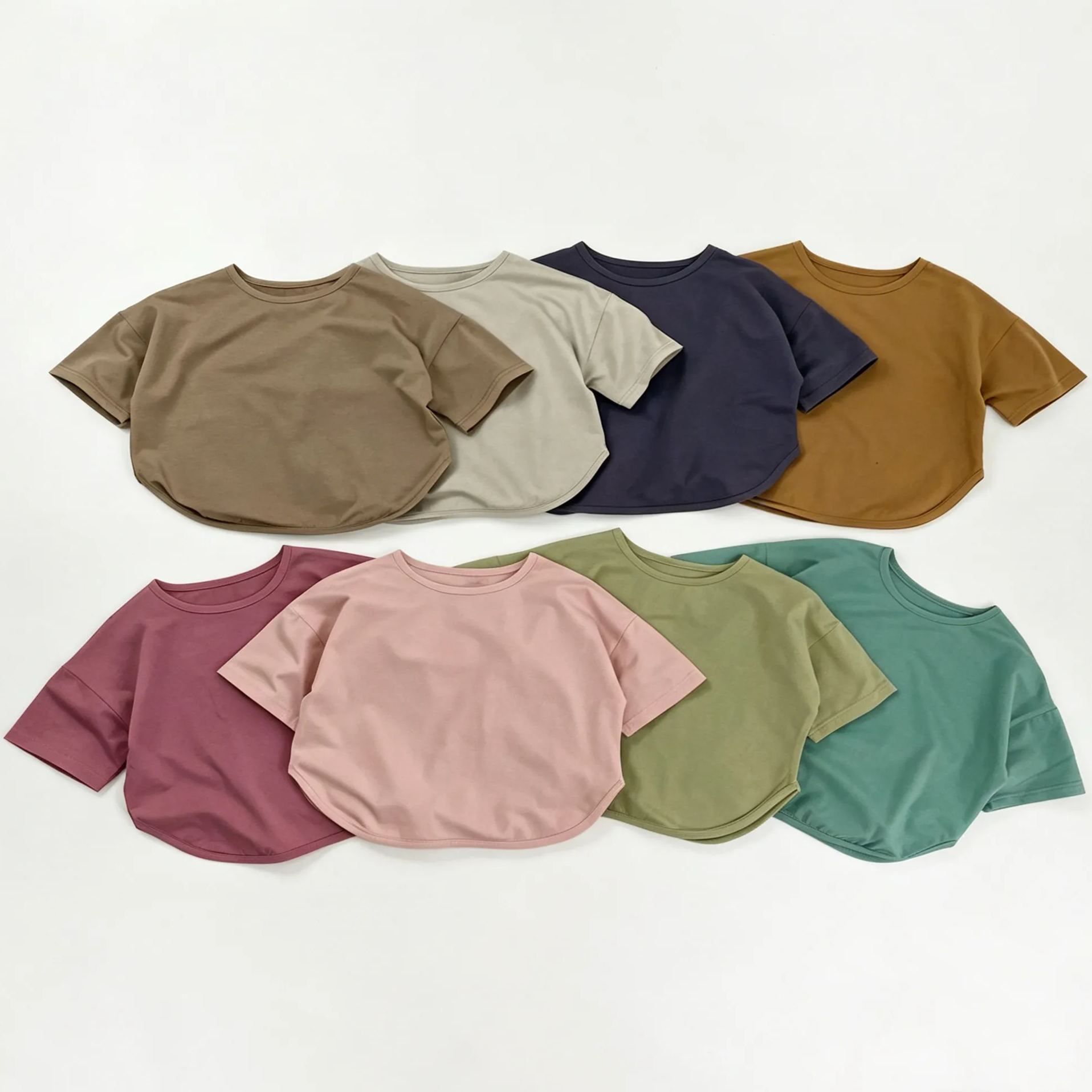 Kids Solid Color T-shirt Top