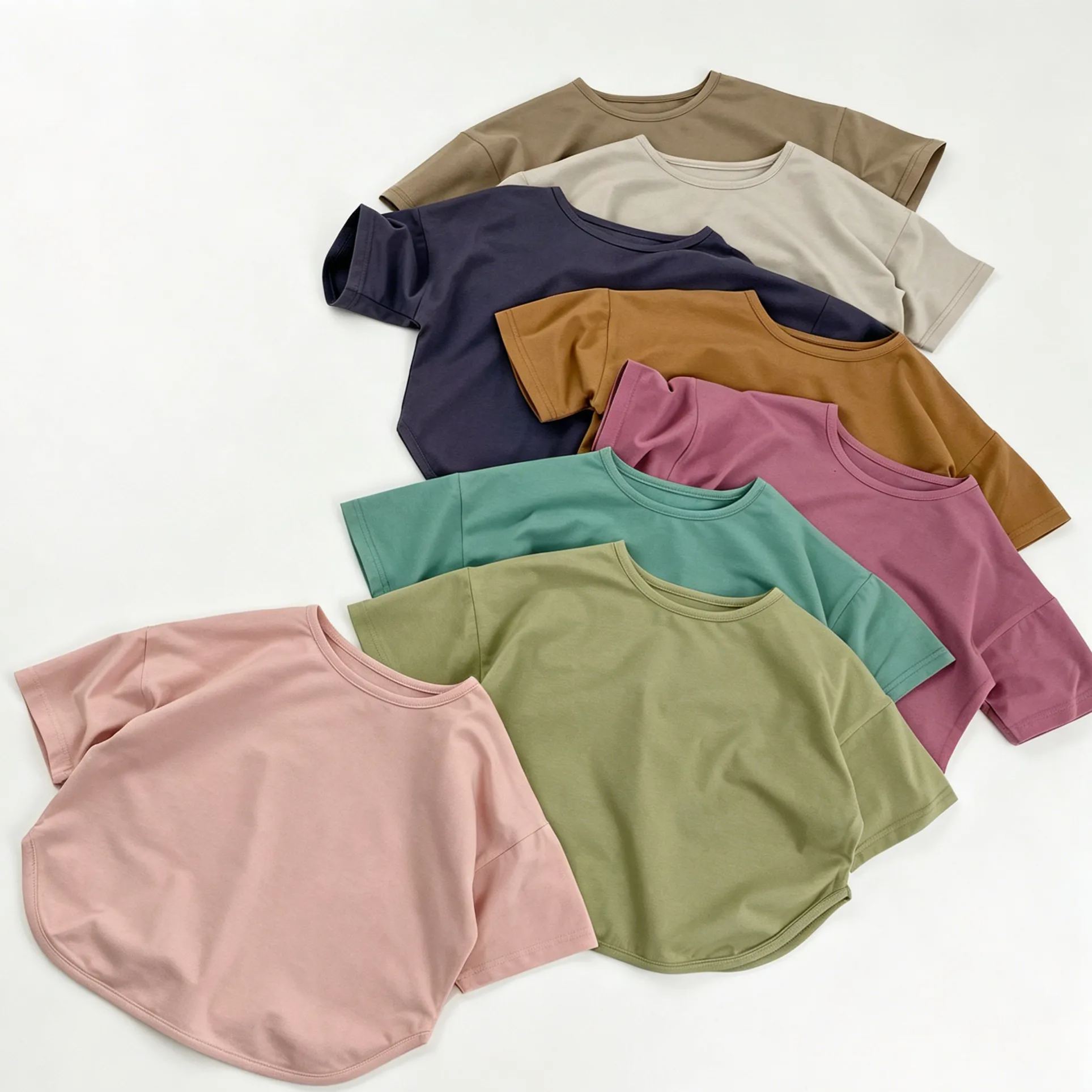 Kids Solid Color T-shirt Top