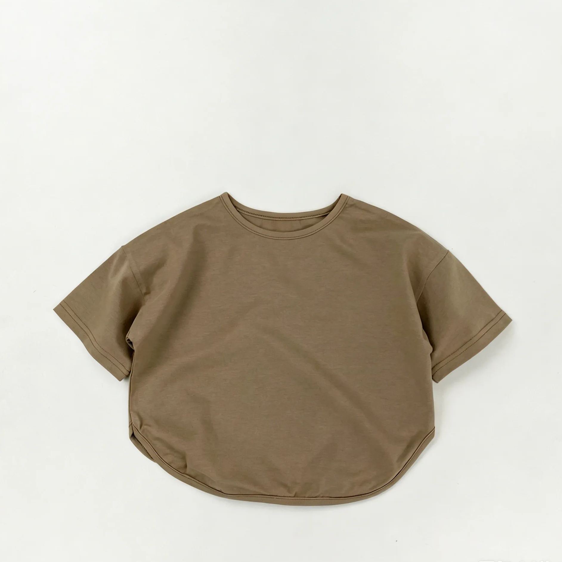 Kids Solid Color T-shirt Top