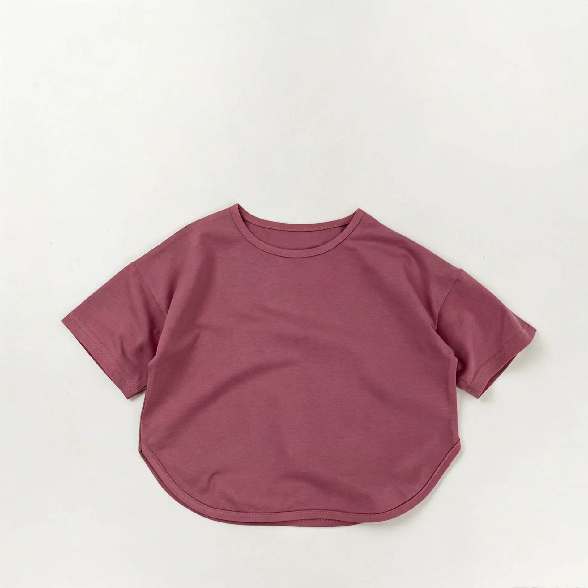 Kids Solid Color T-shirt Top