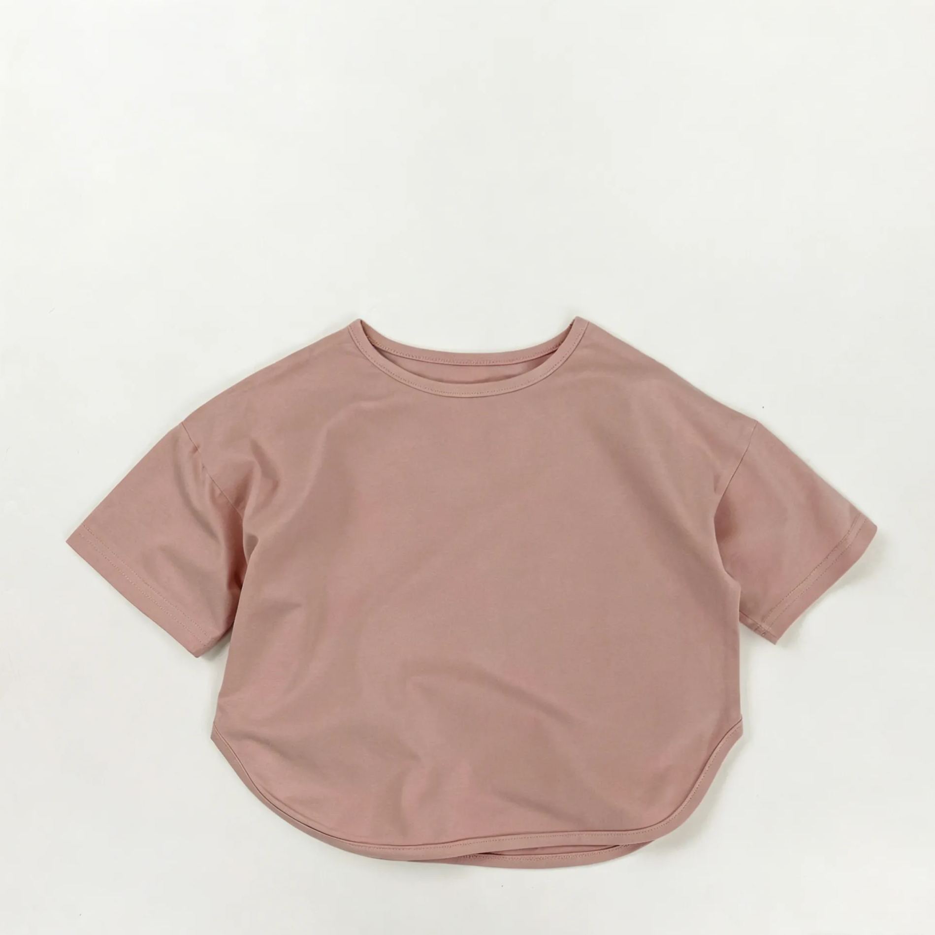 Kids Solid Color T-shirt Top