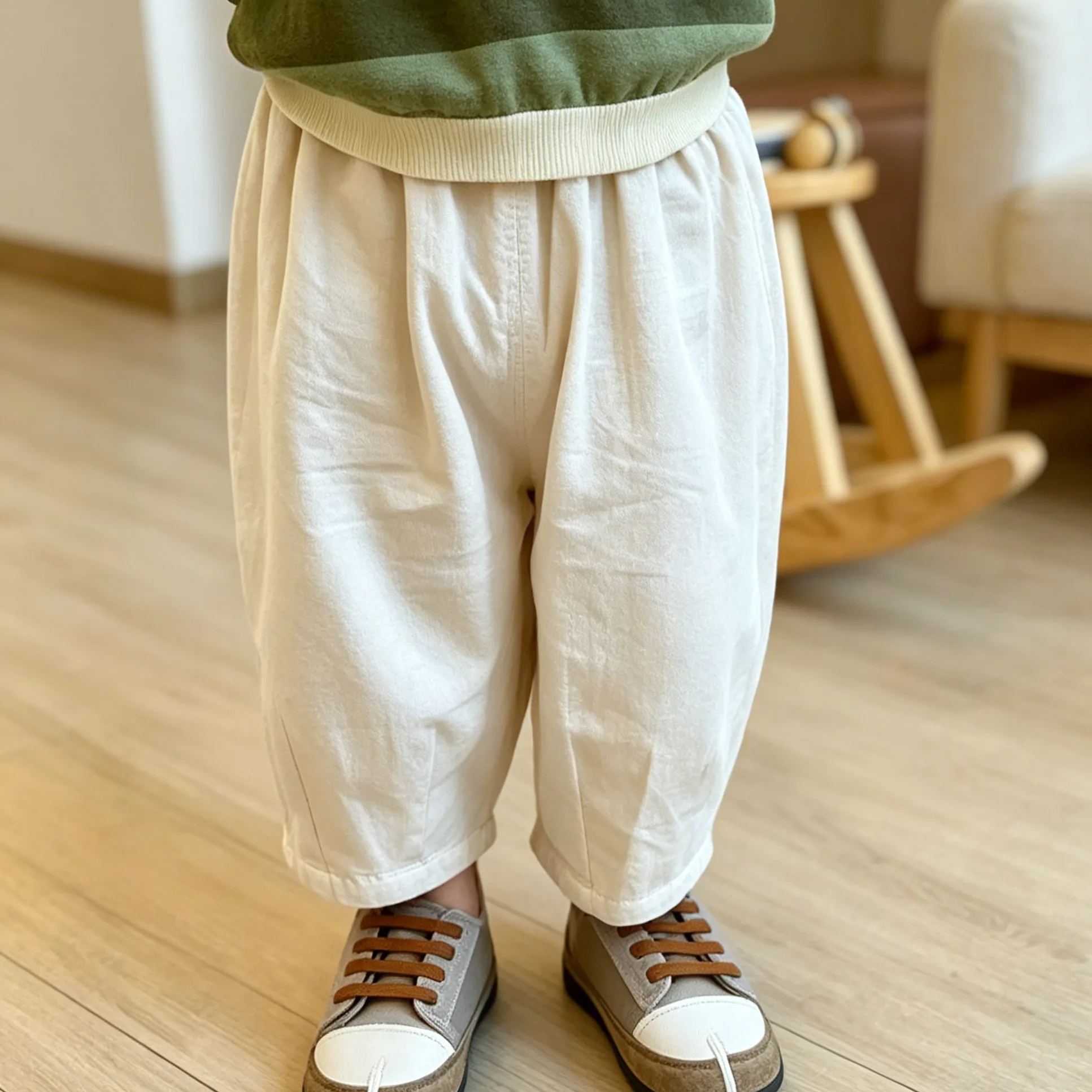 Kids Solid Color Casual Pants