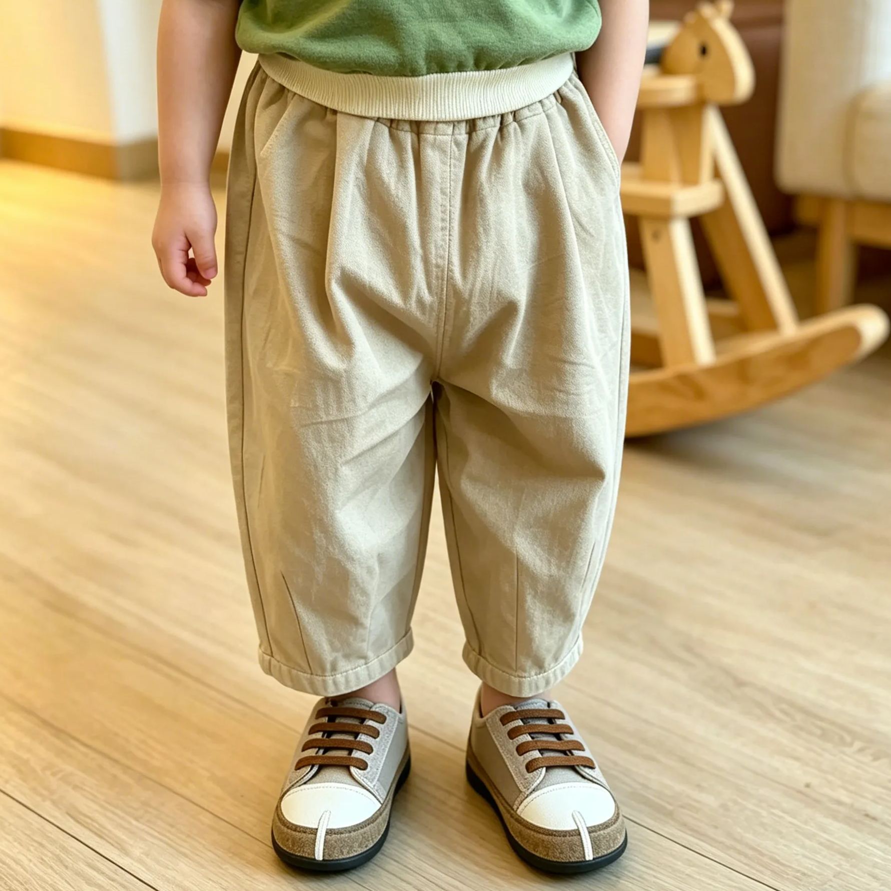 Kids Solid Color Casual Pants