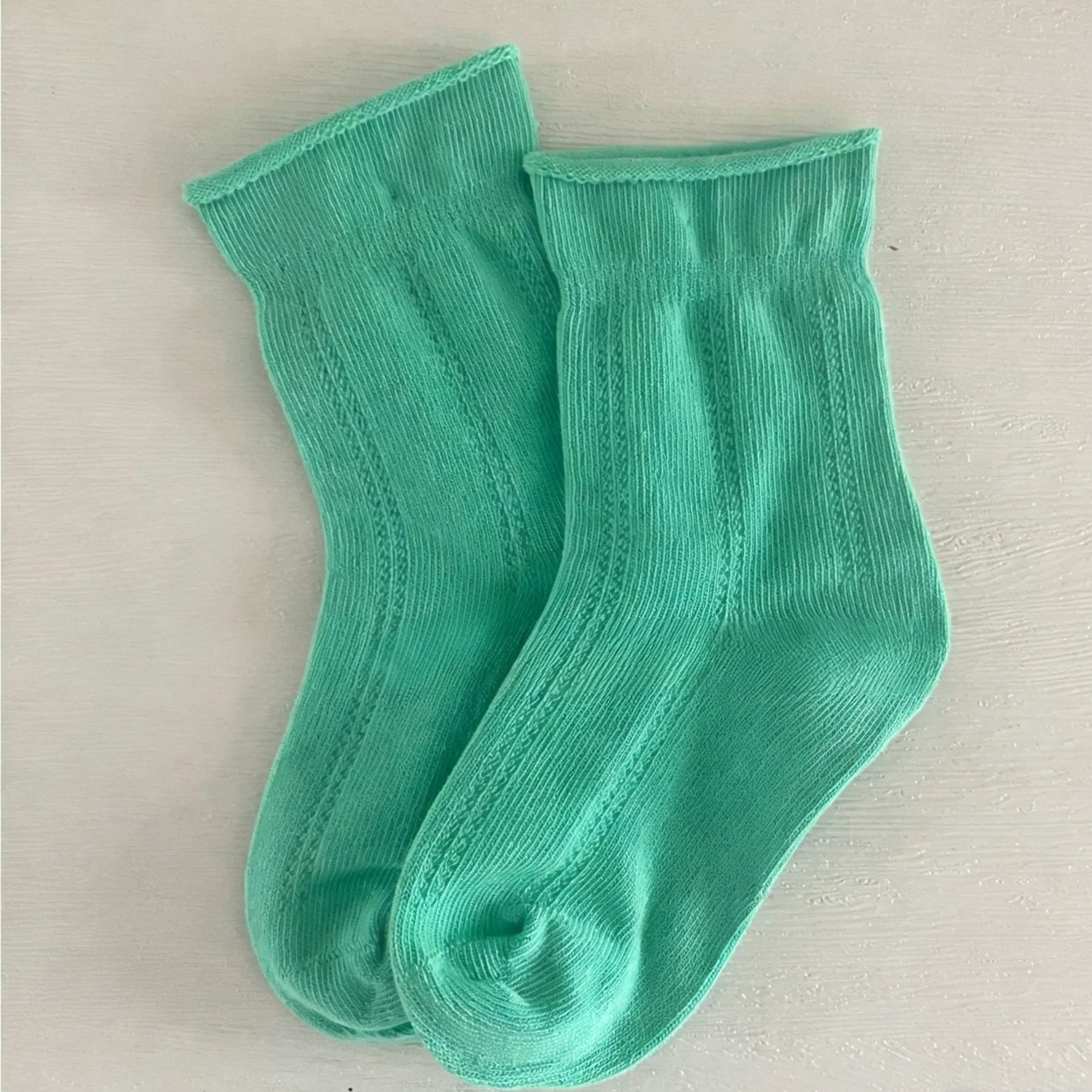 Kids Vertical Stripes Rolled-up Socks