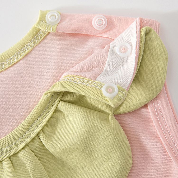 Baby Flower Collar Pink Fruit Vest Onesie