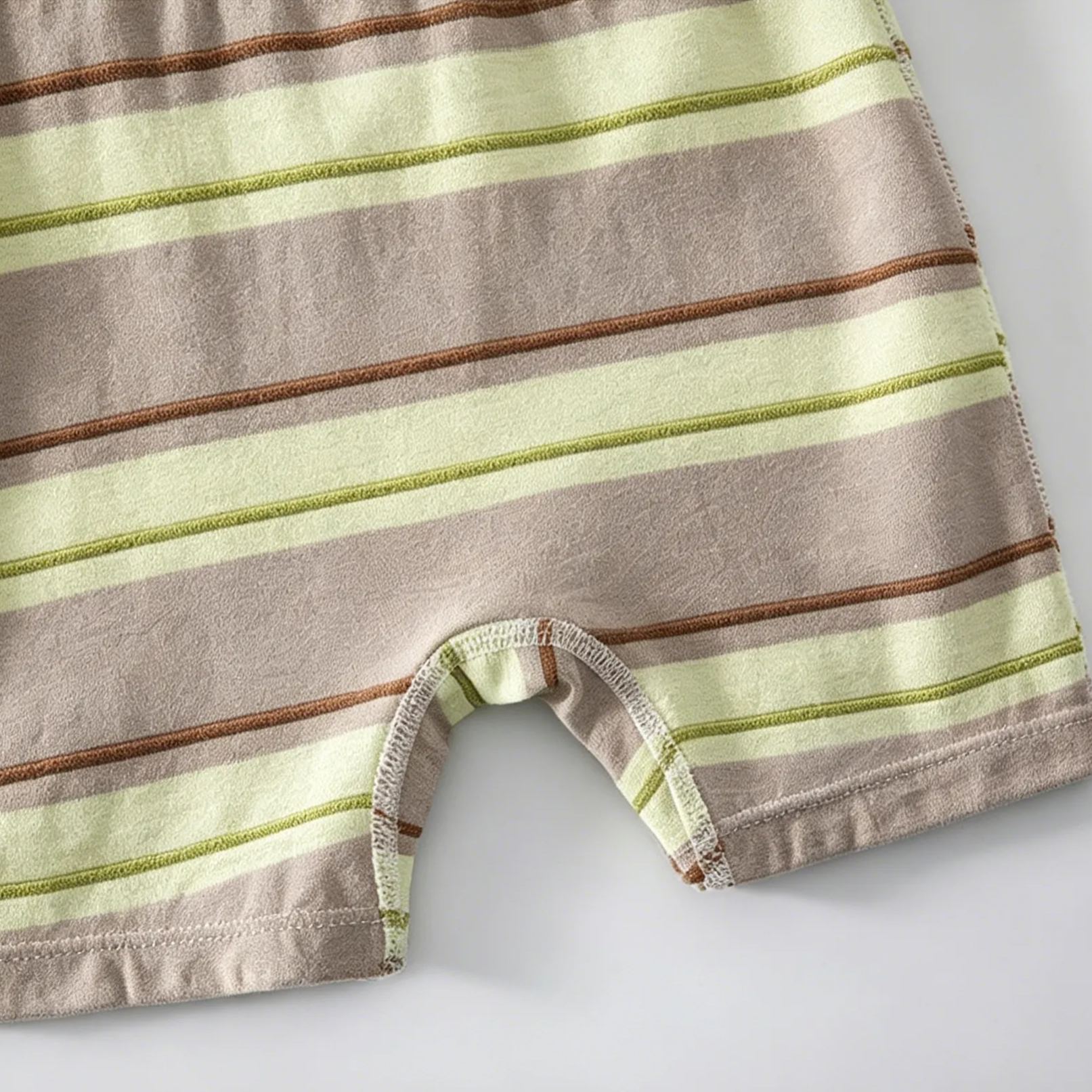 Baby Green Gray Stripes Puppy Vest Onesie