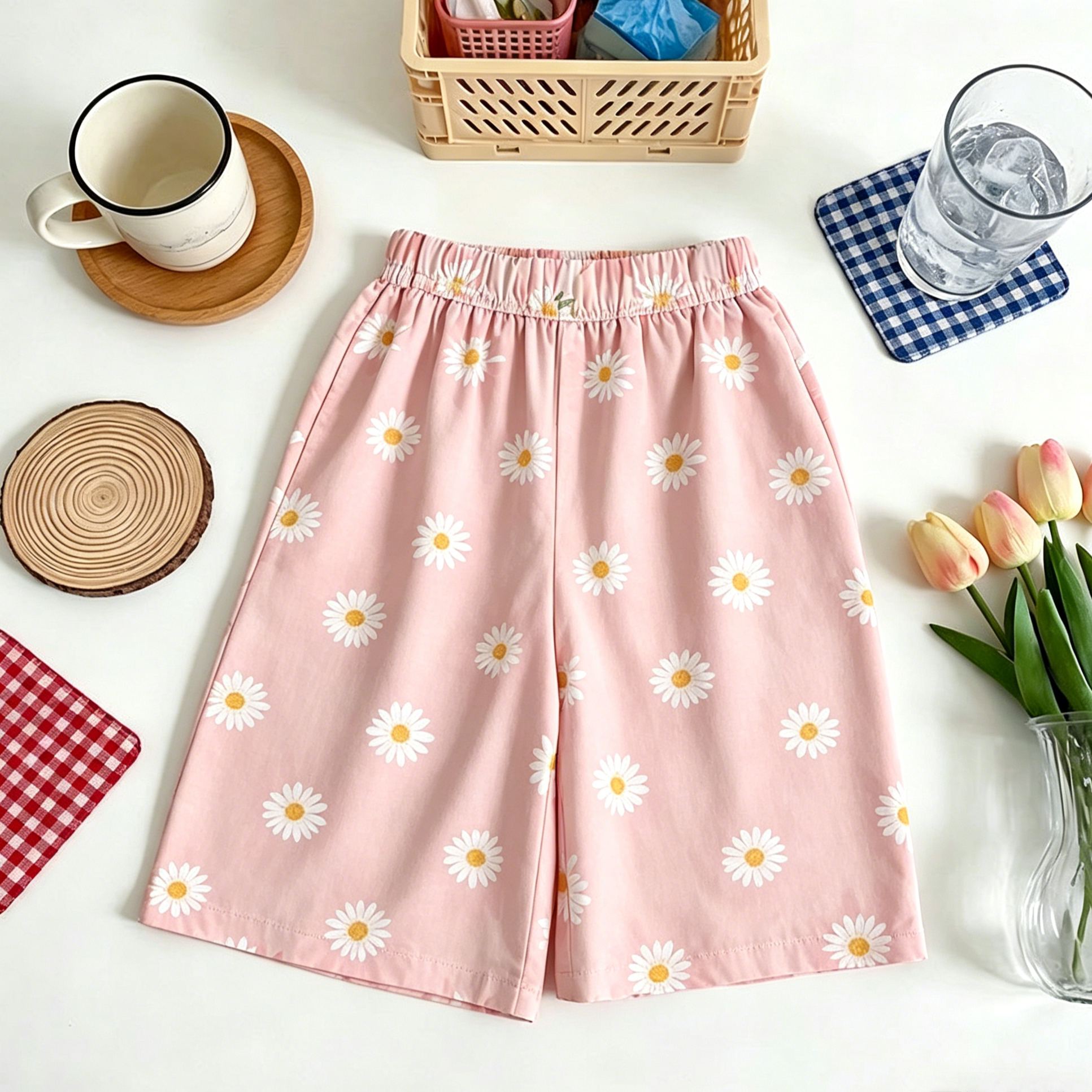Kids Cute Cartoon Dopamine Style Print Pants