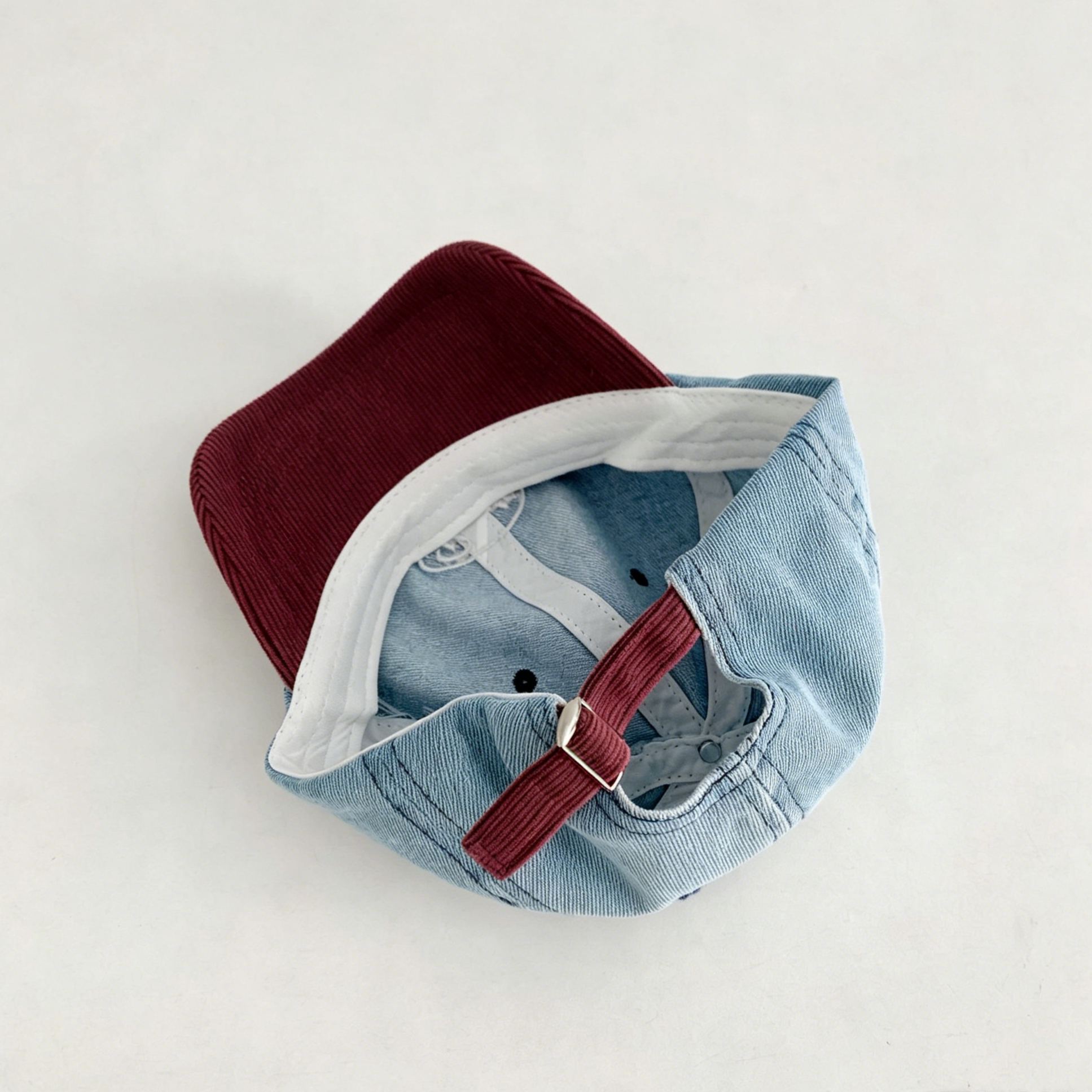 Kids Contrasting Colors Patchwork Denim Baseball Hat