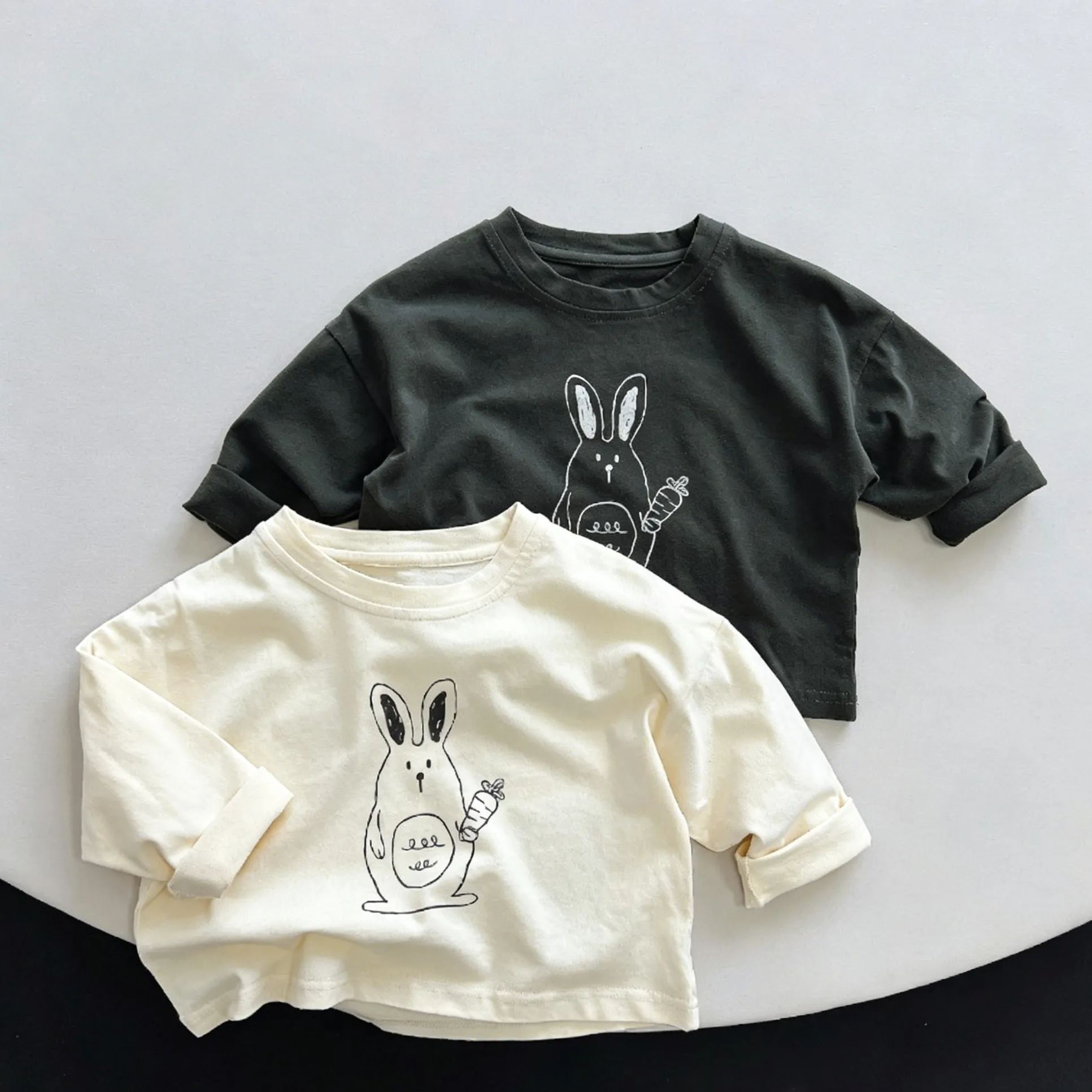 Kids Rabbit Carrot Long-Sleeved Top