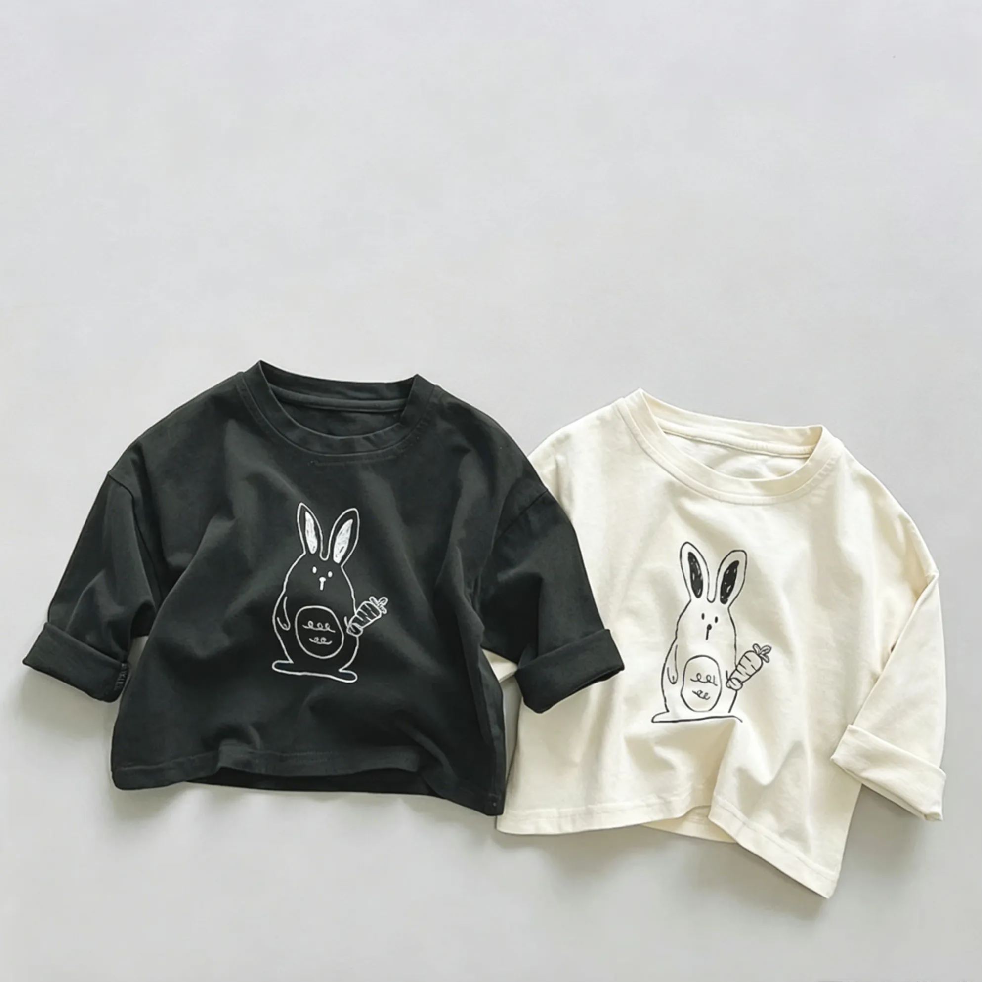 Kids Rabbit Carrot Long-Sleeved Top