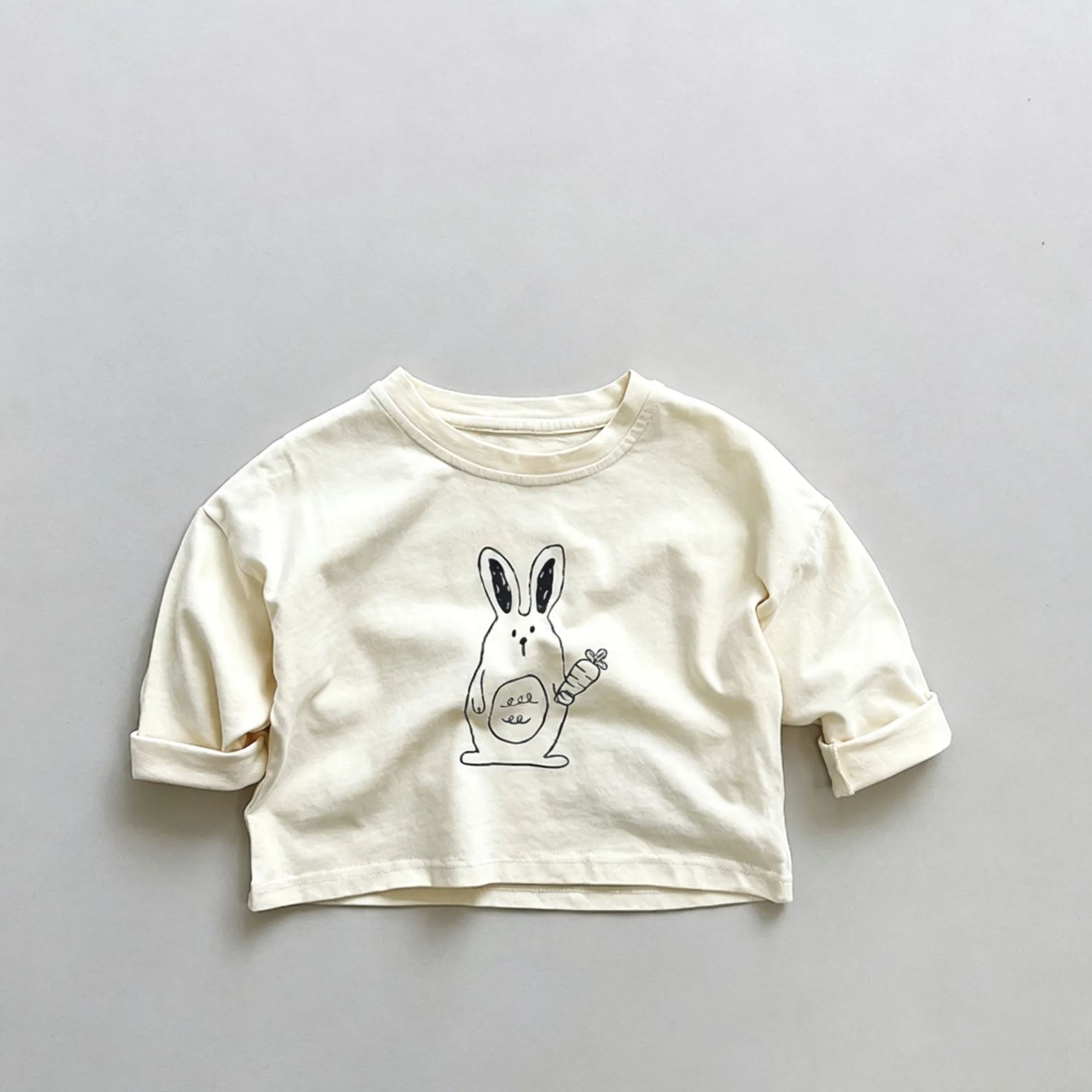 Kids Rabbit Carrot Long-Sleeved Top