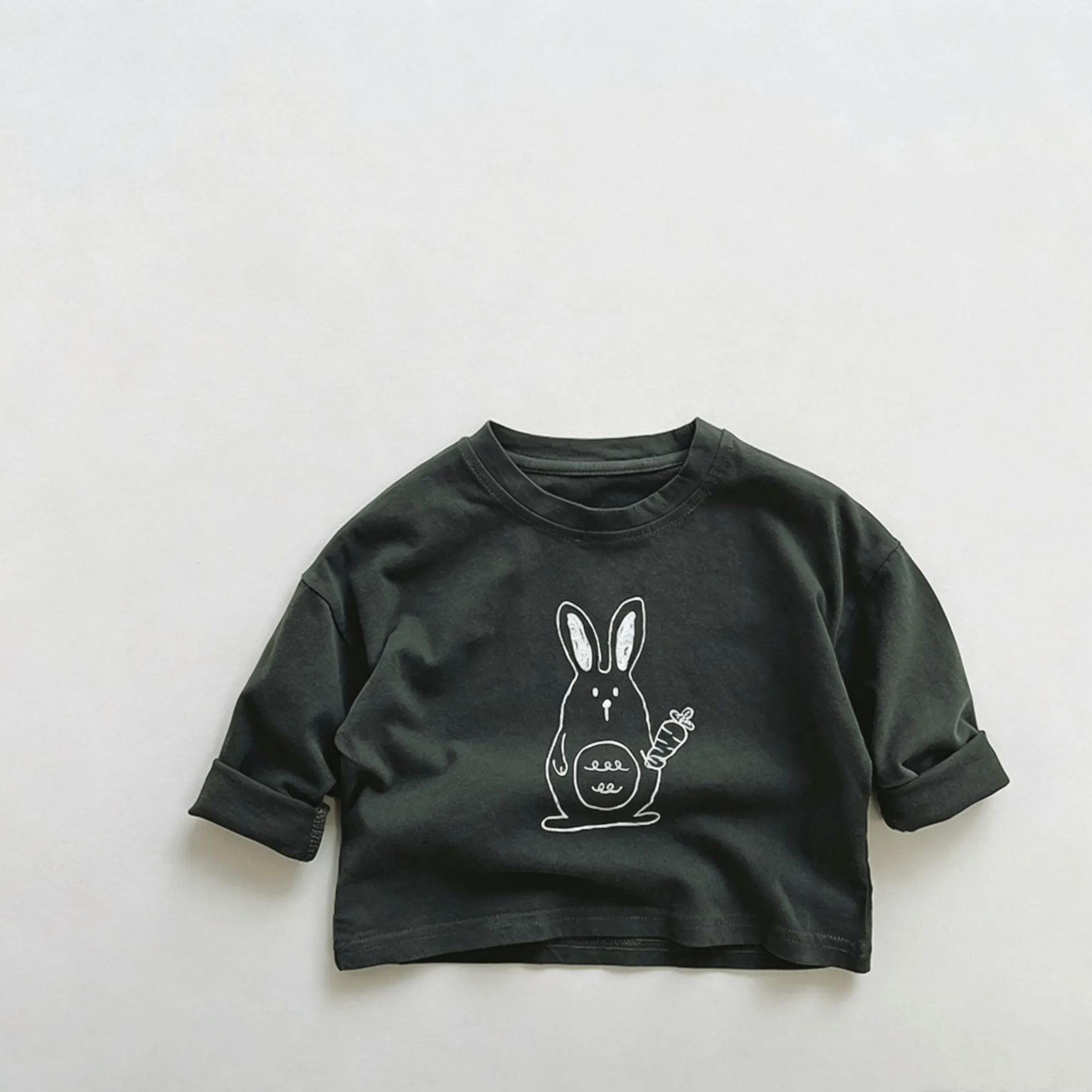 Kids Rabbit Carrot Long-Sleeved Top
