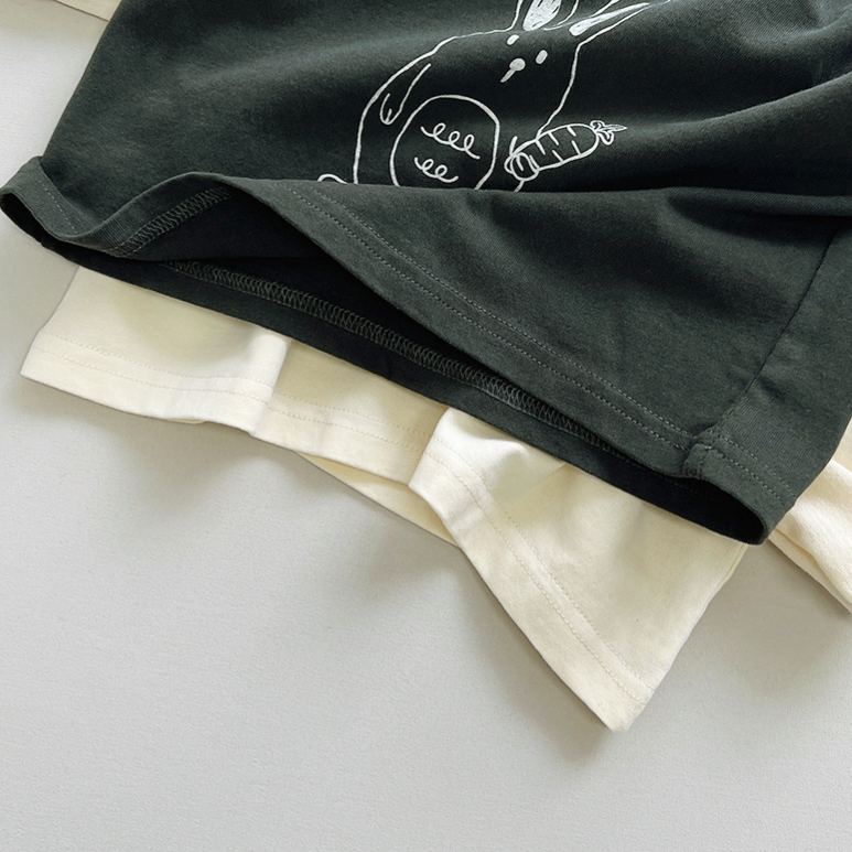 Kids Rabbit Carrot Long-Sleeved Top