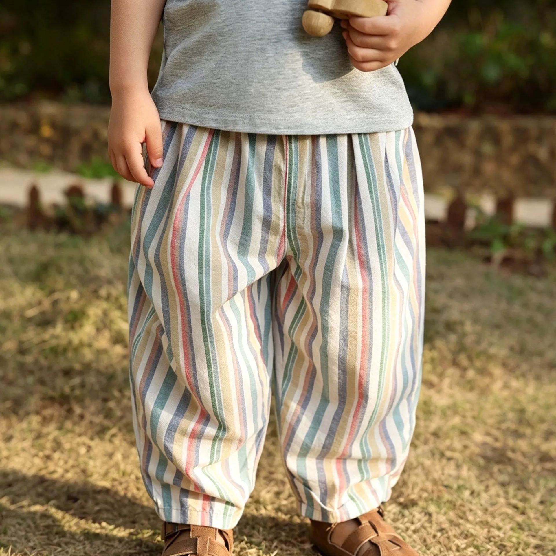 Kids Rainbow Stripes Pants