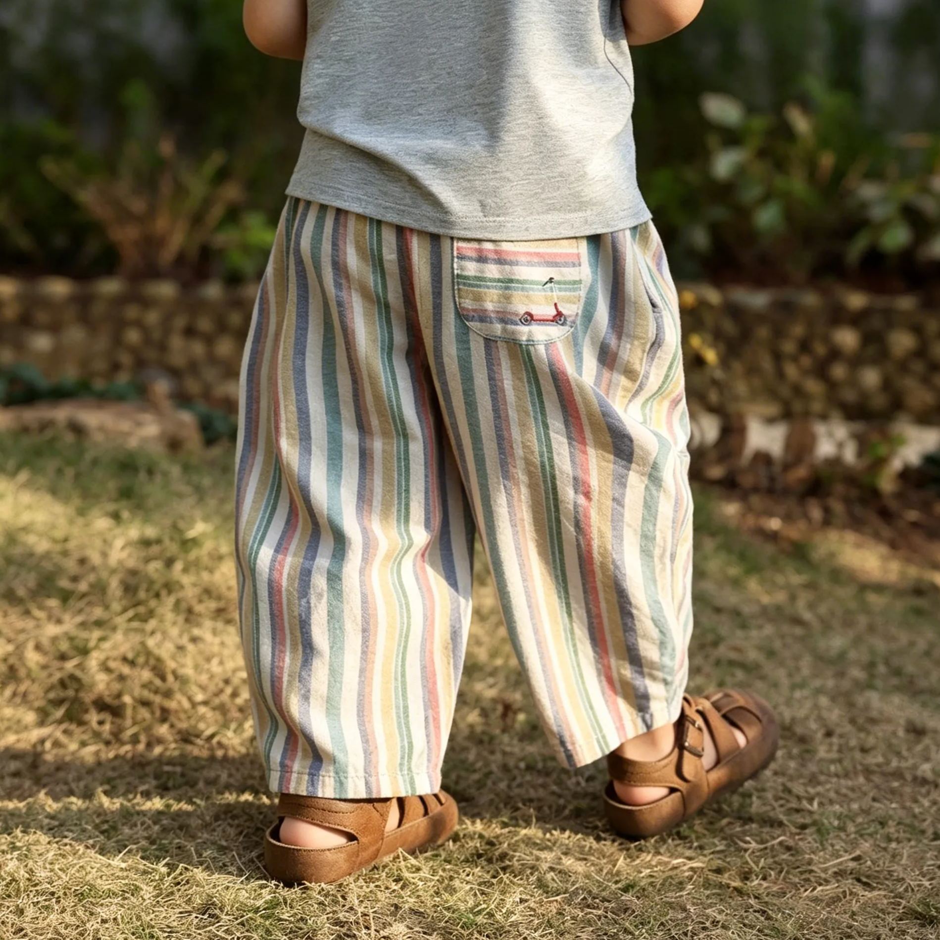 Kids Rainbow Stripes Pants
