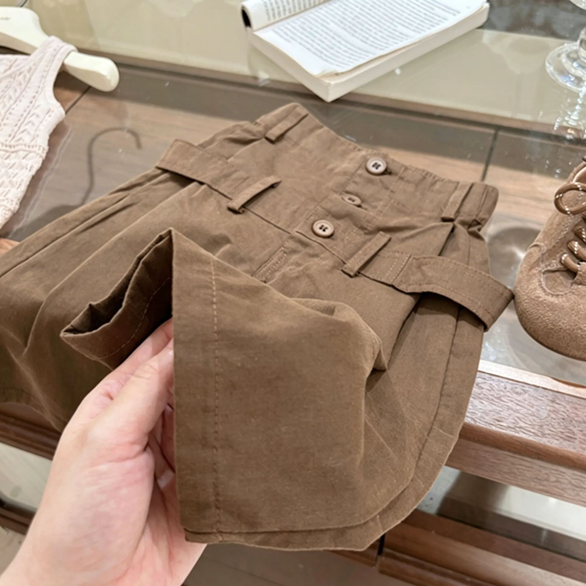 Baby& Kid Knitted Openwork Vest Top and Pants Set