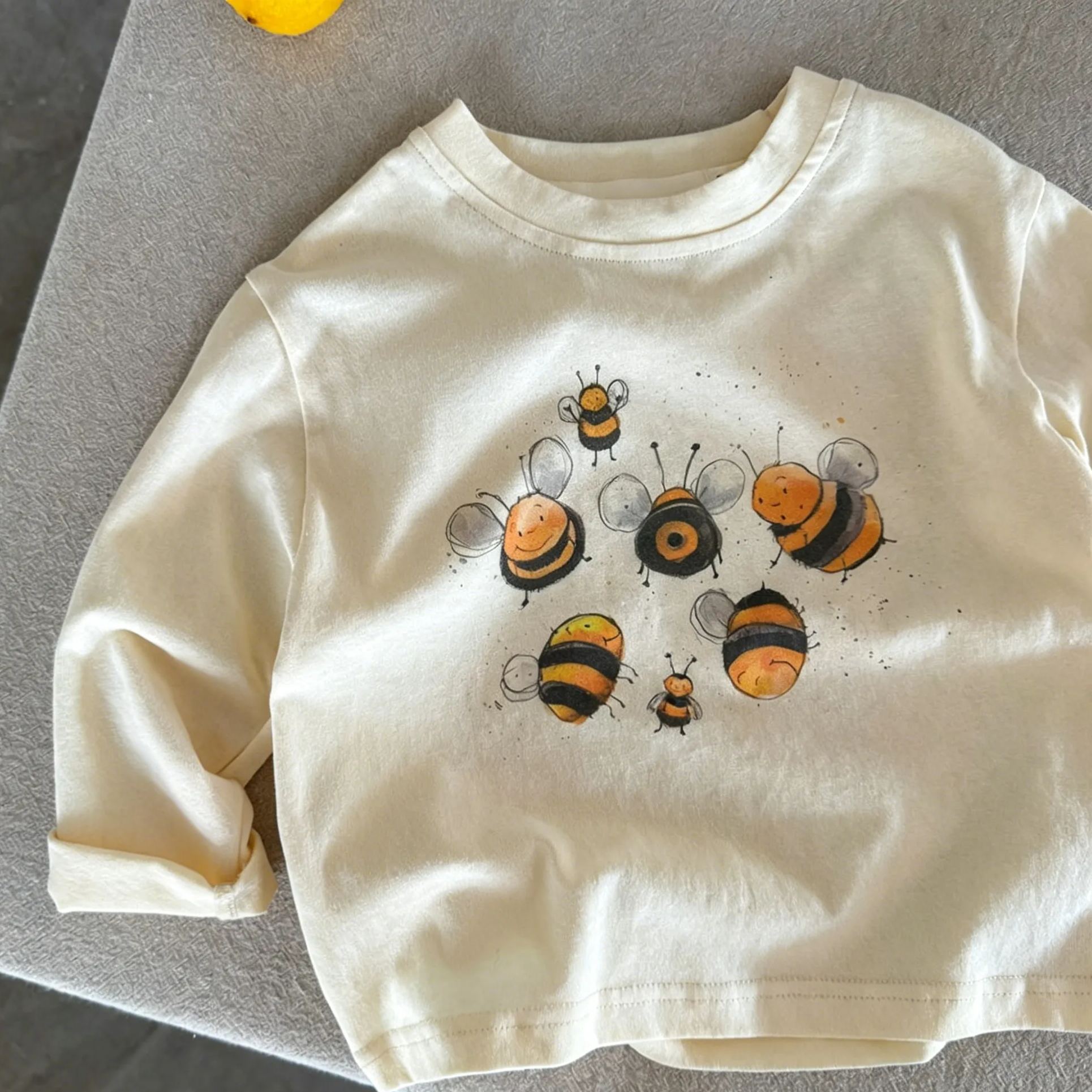 Kids Cartoon Animal Prints Long Sleeves Top