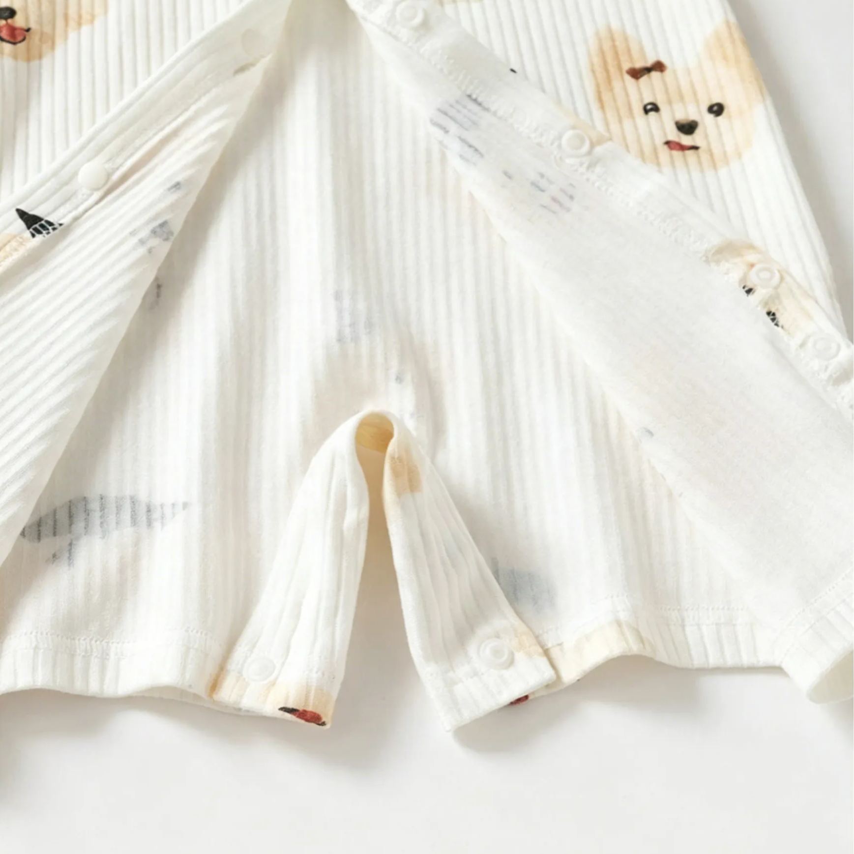 Baby Curly-Haired Puppy Stripe Onesie