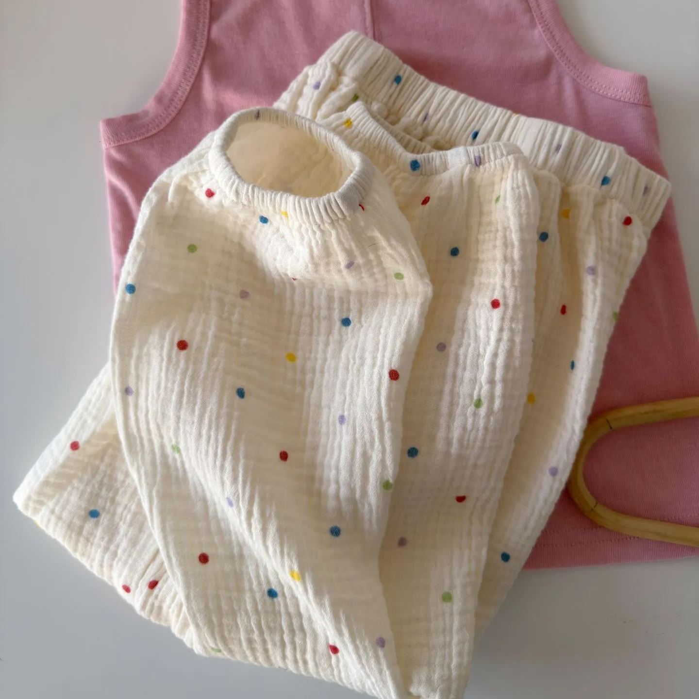 Kids Floral Polka Dot Plaid Cartoon Pants