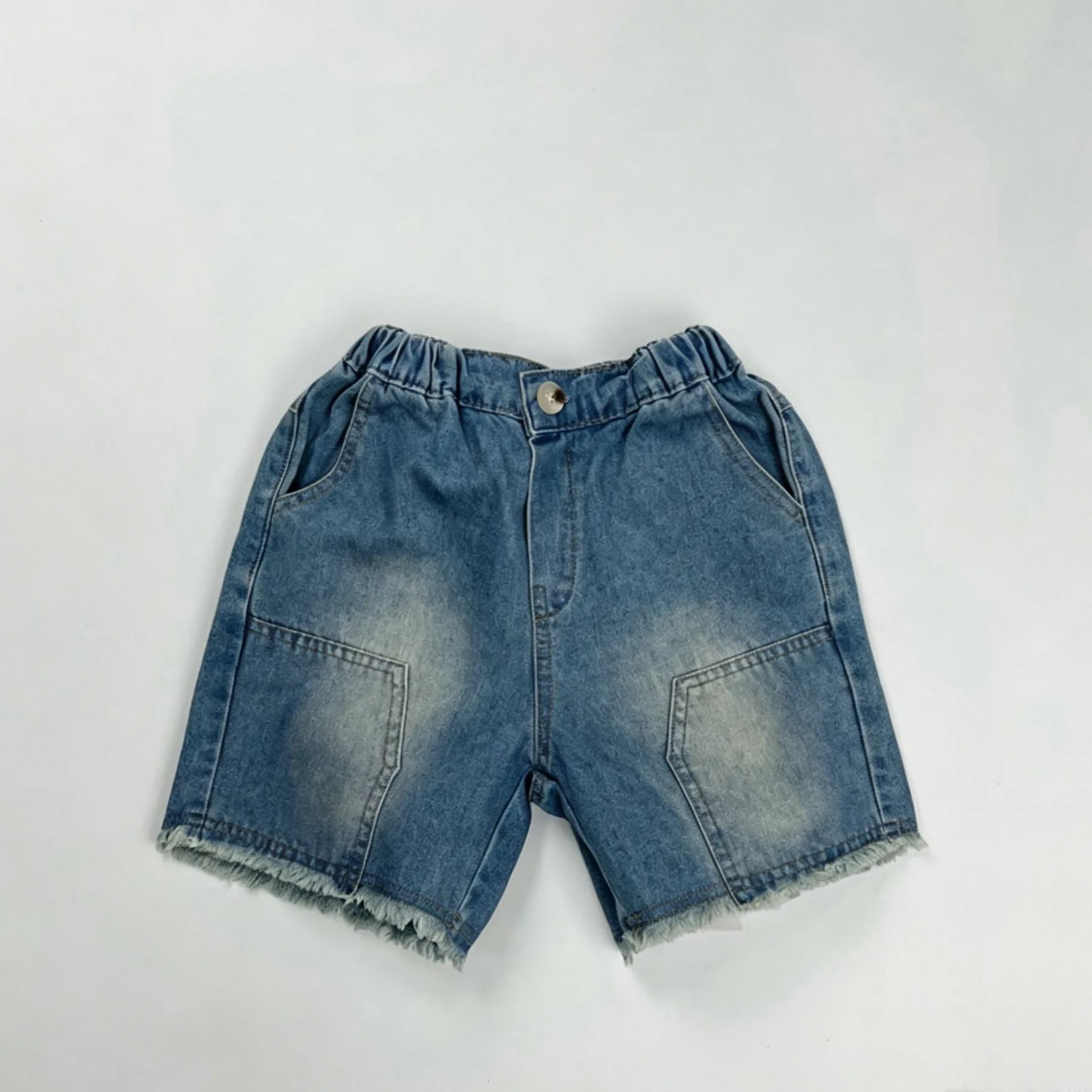 Kids Scattered Edges Denim Shorts