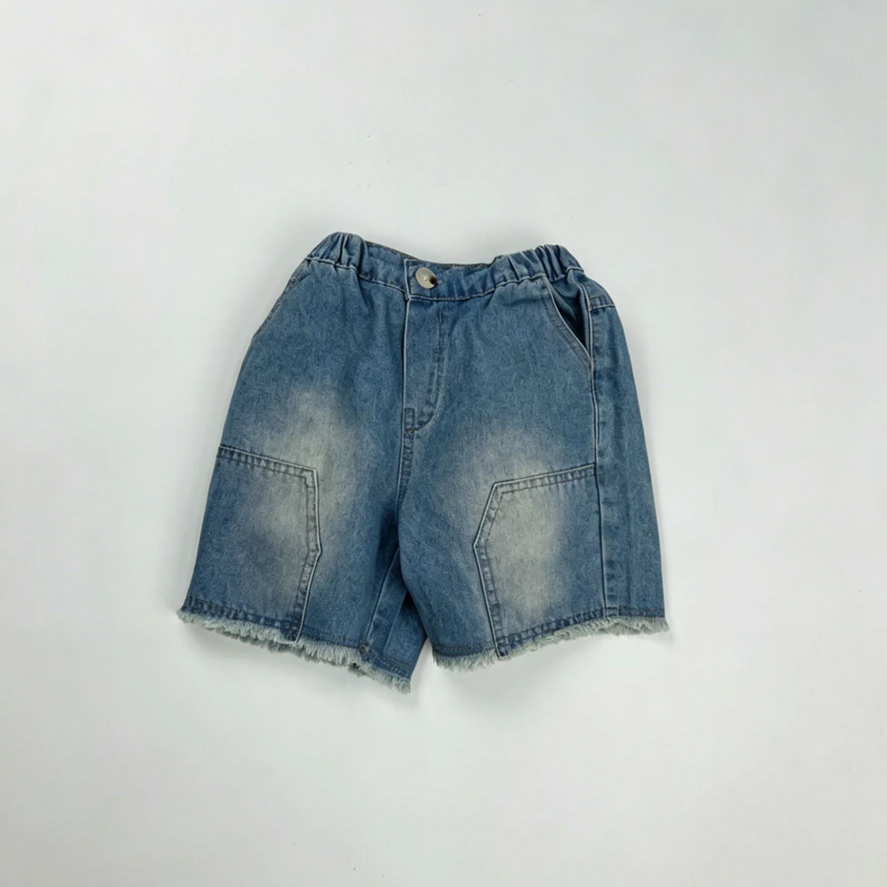 Kids Scattered Edges Denim Shorts
