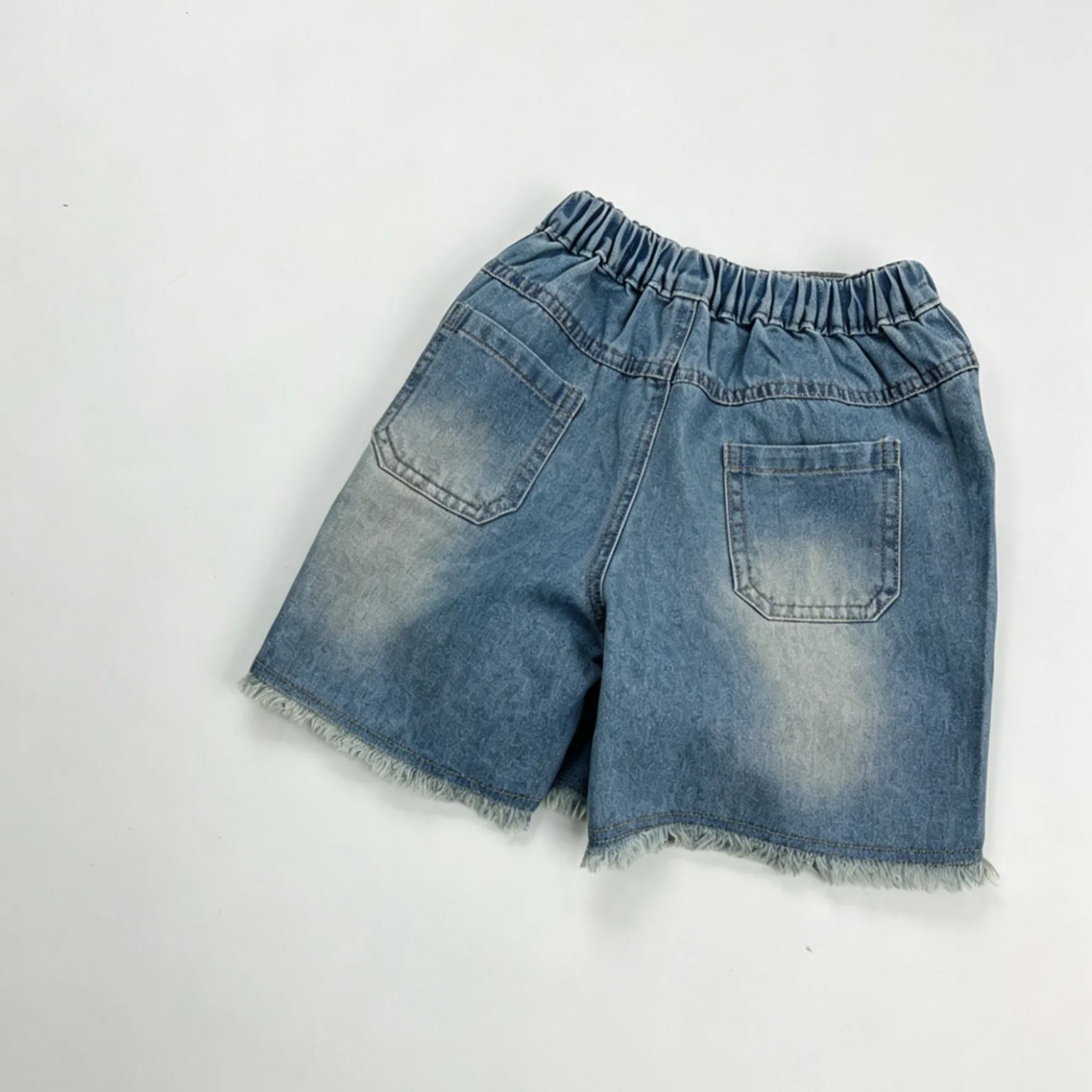 Kids Scattered Edges Denim Shorts