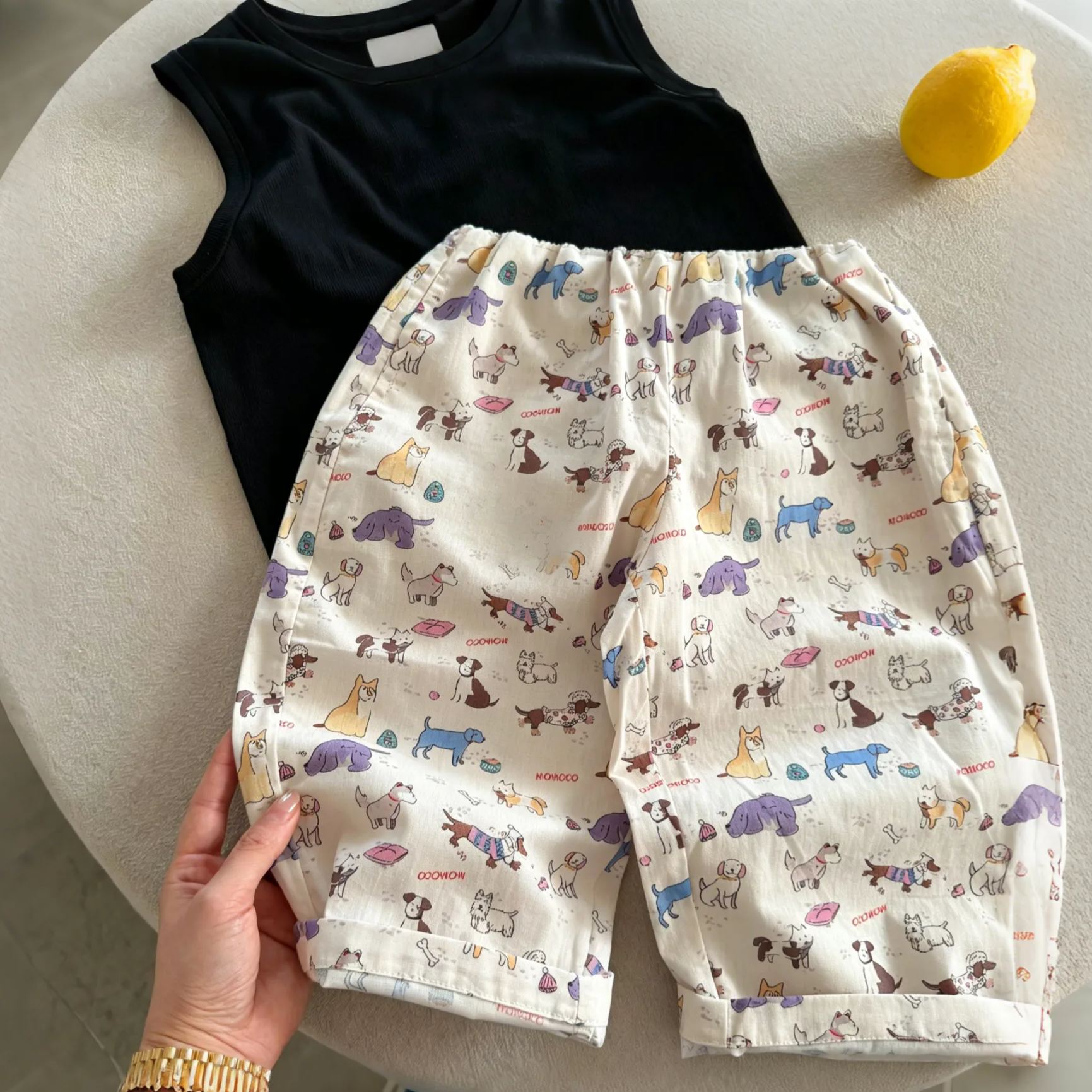 Kids Puppy Pattern Full Print Pants