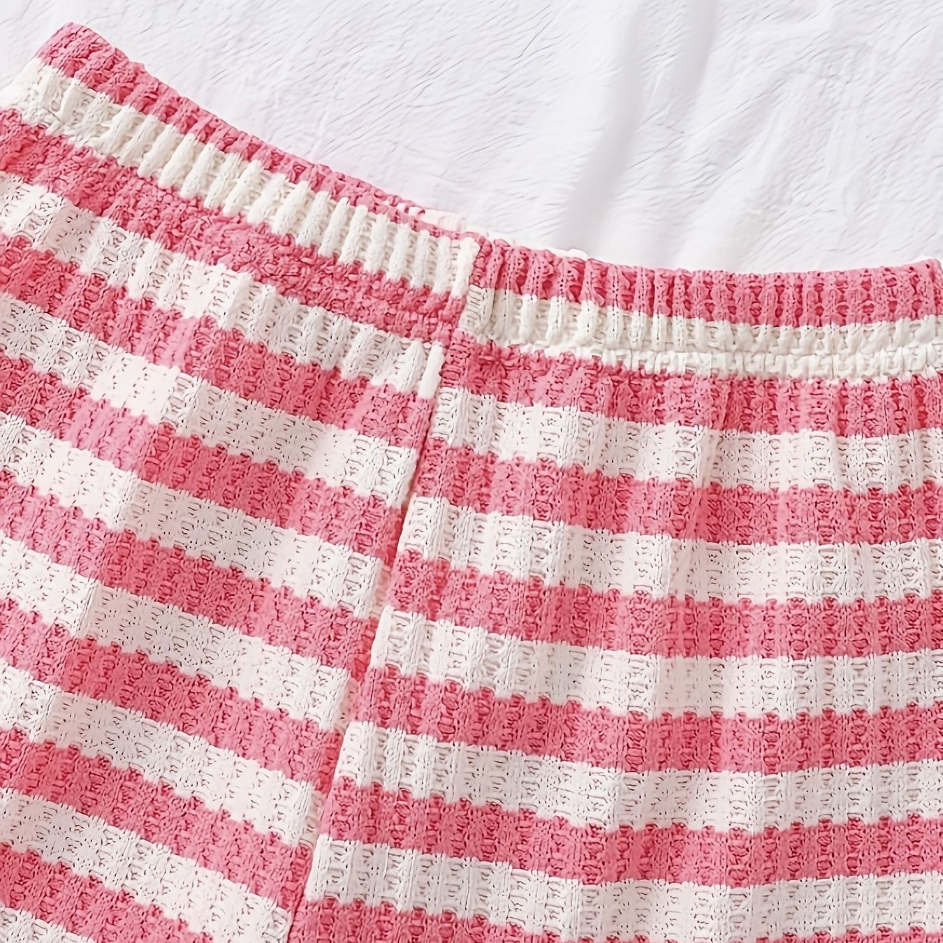 Baby Pink Watermelon Stripe Vest Top and Short Pants Set