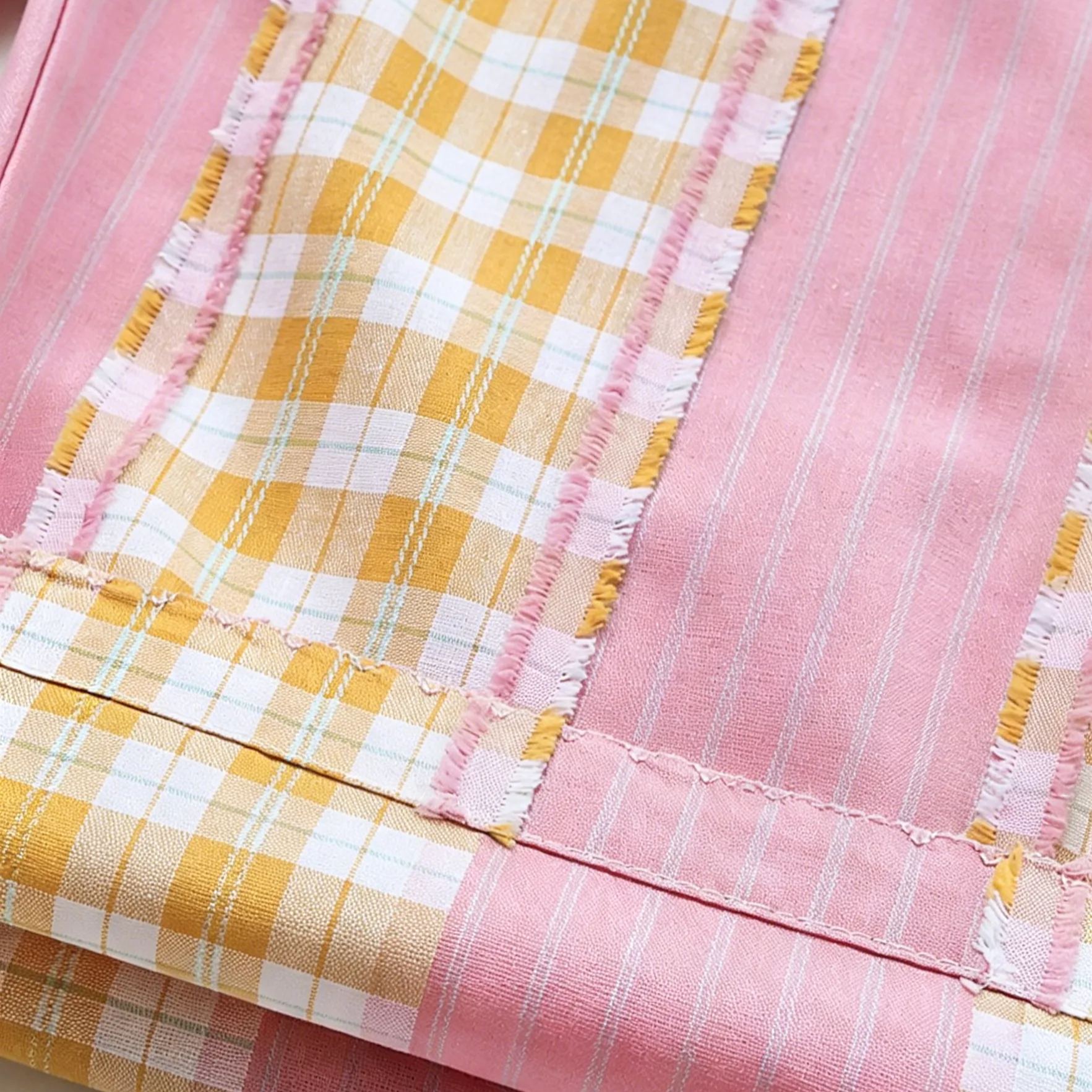 Kids Contrasting Colors Checkerboard Stripe Pants