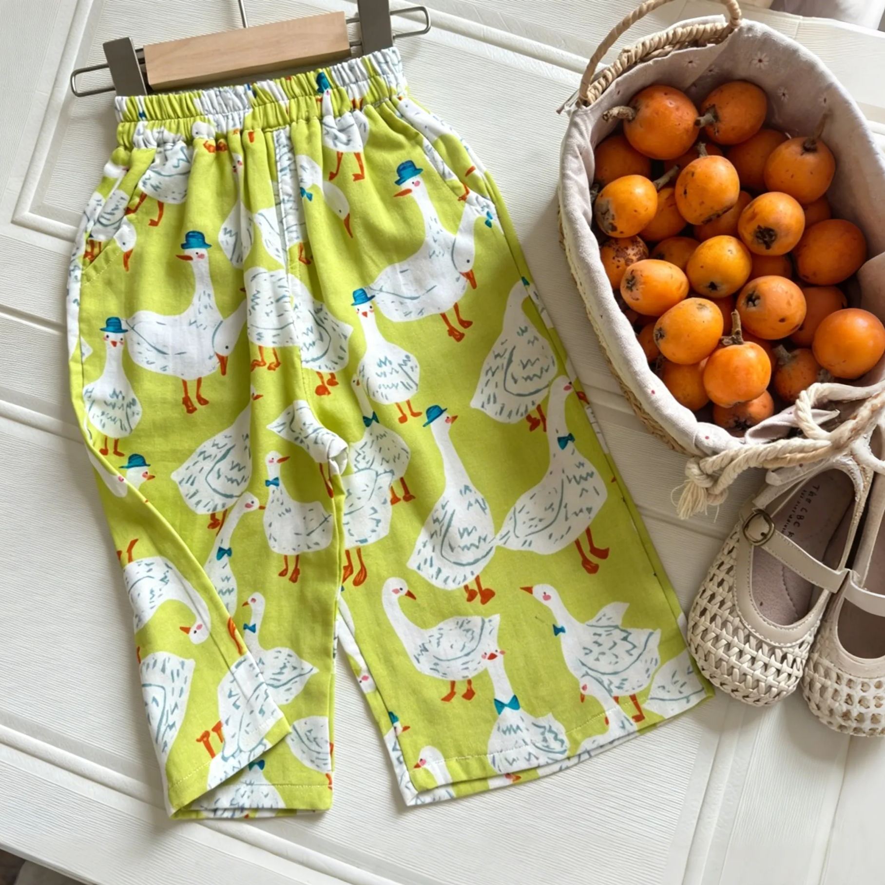 Kids Goose Pattern Pants