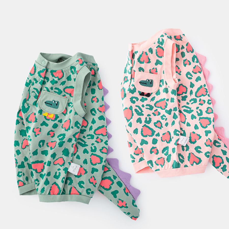 Baby Dinosaur Crocodile Embroidery Onesie