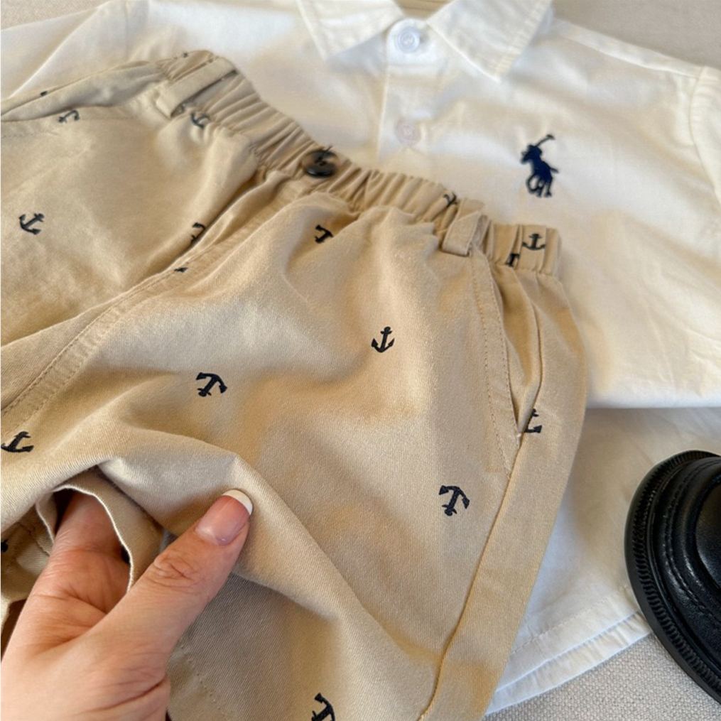Kids Naval Anchor Print Short Pants