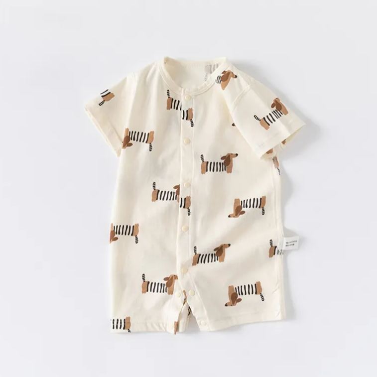 Baby Striped Dogs Onesie