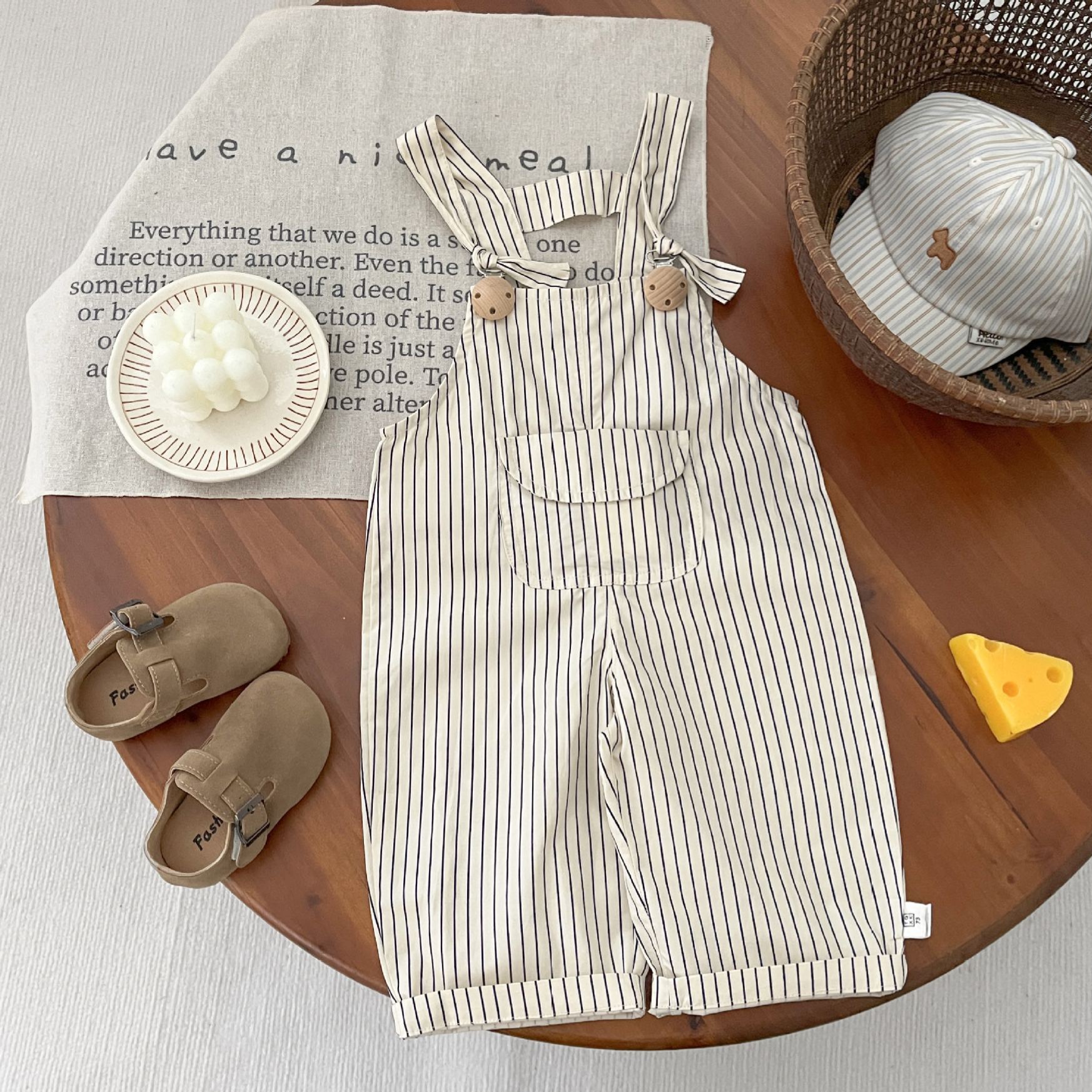 Baby & Kid Vertical Stripes Overalls