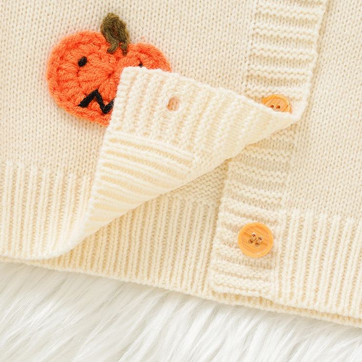 Baby Toddler Halloween Pumpkin Sweater Cardigan