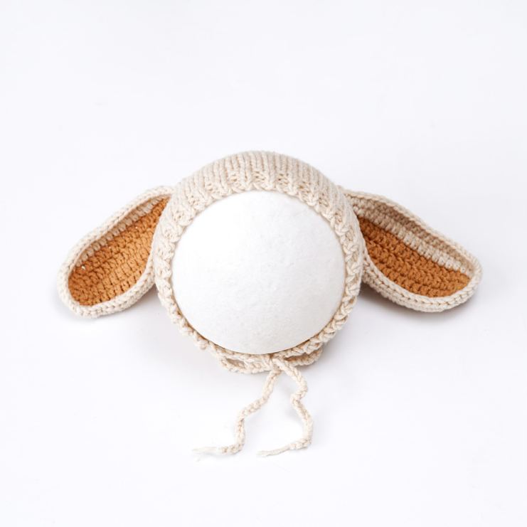 Baby Newborn Halloween Knit Overalls and Rabbit Ear Hat