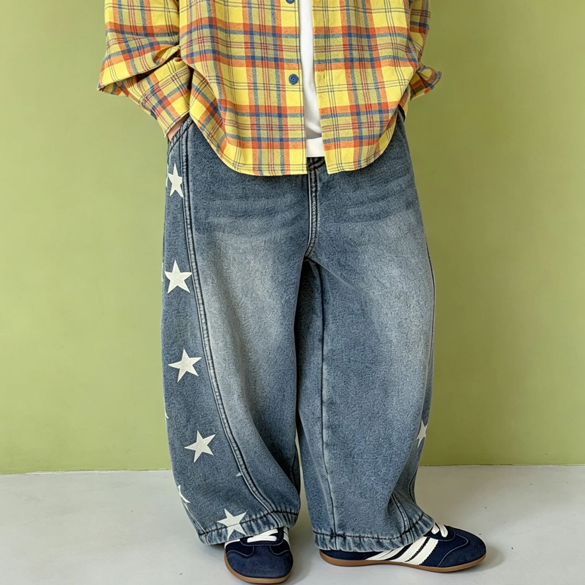 Kids Patchwork Stars Denim Pants