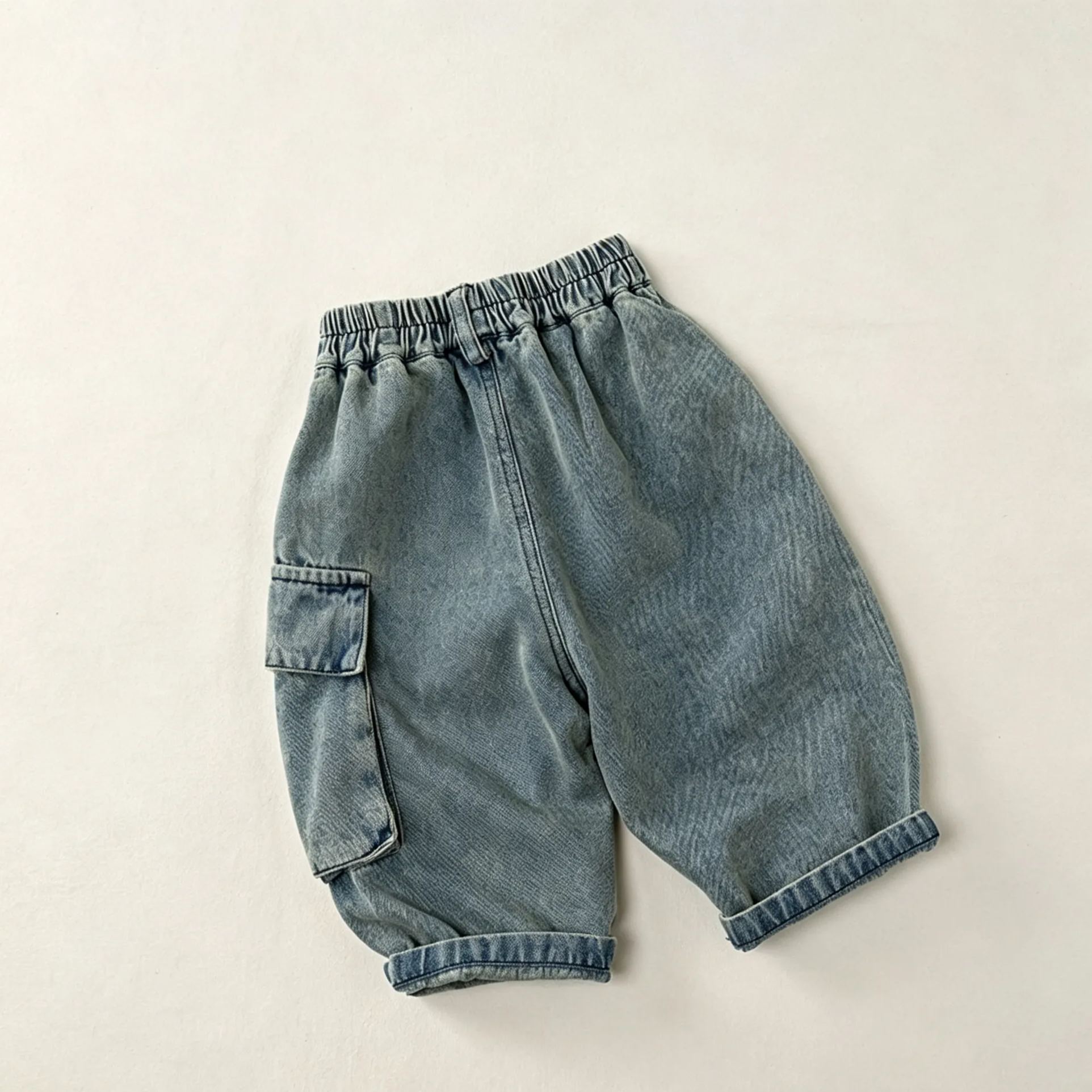 Kids Vintage Denim Cargo Pants