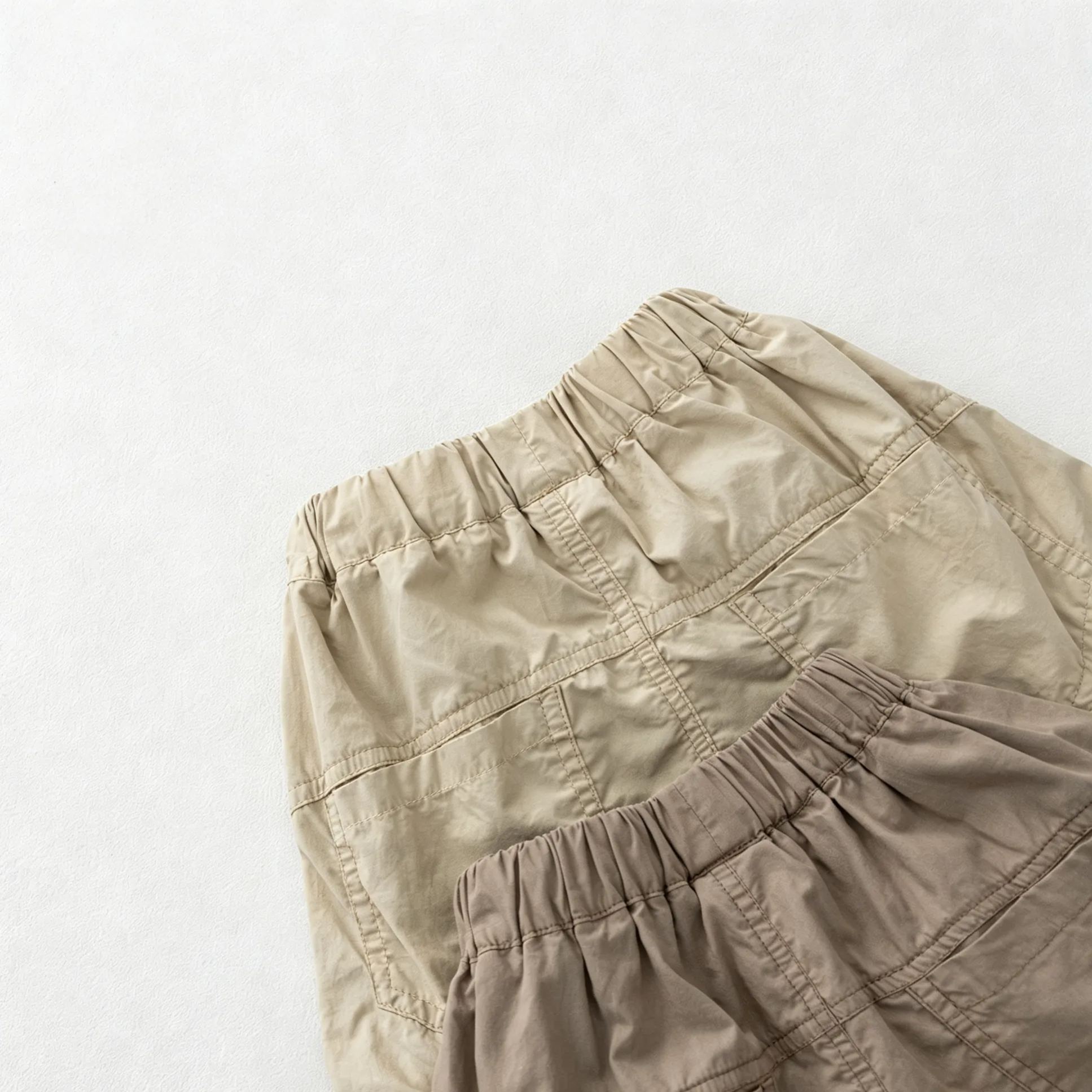 Kids Solid Color Loose Fitting Cargo Pants