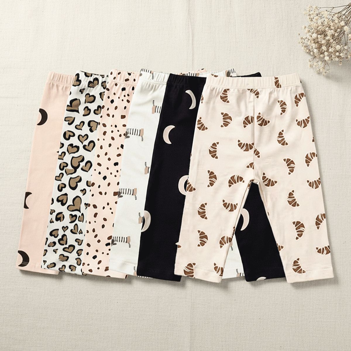 Baby Leopard Cartoon Print Base layer Pants