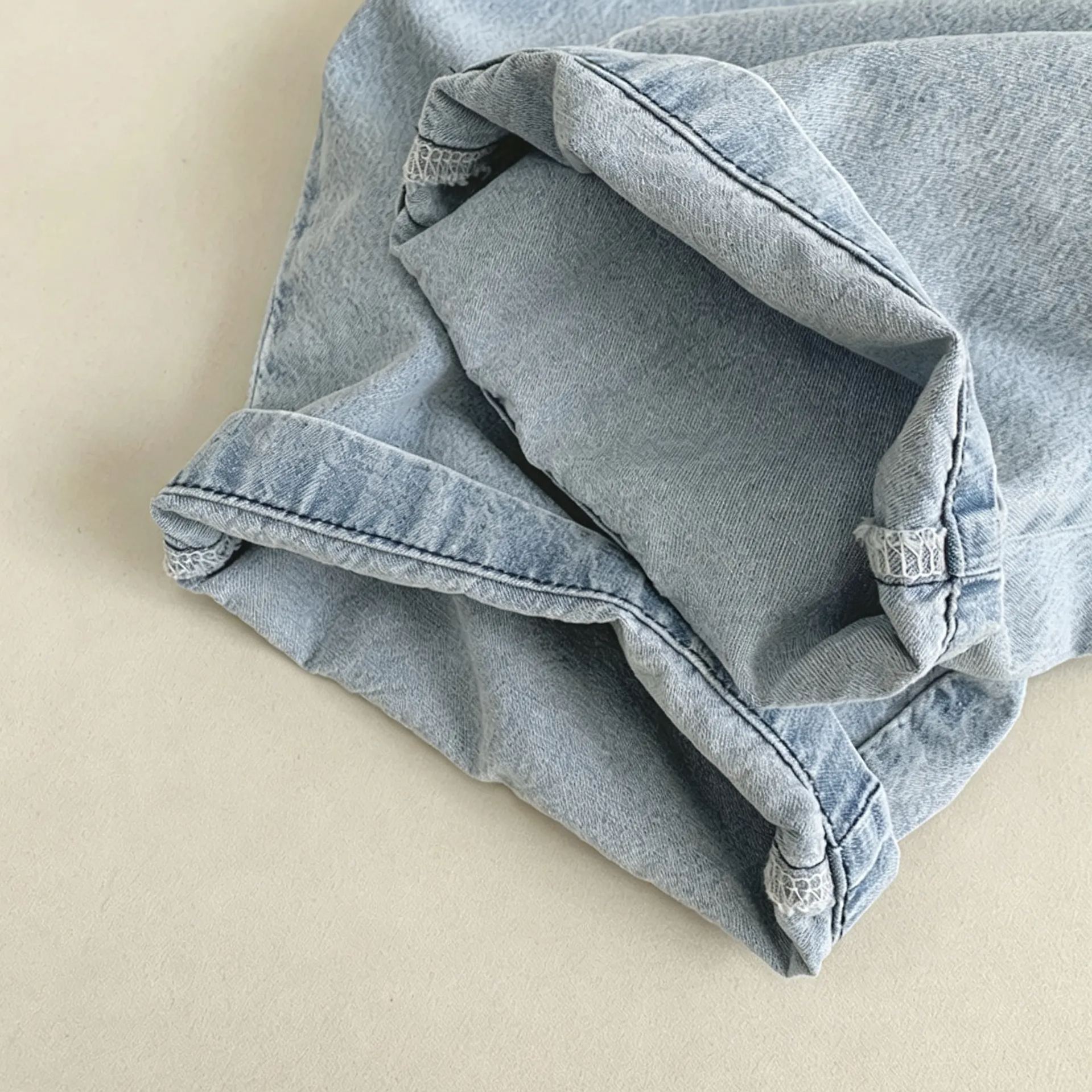 Kids Blue Denim Loose Pants