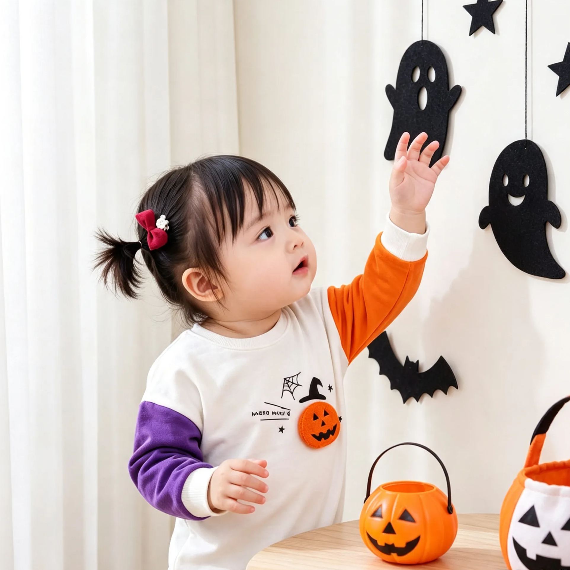 Baby Contrasting Colors Pumpkin Triangle Onesie