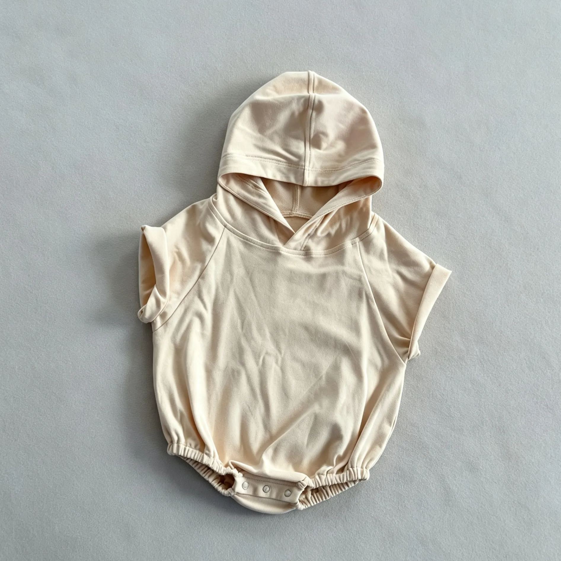 Baby Solid Color Hooded Triangle Onesie