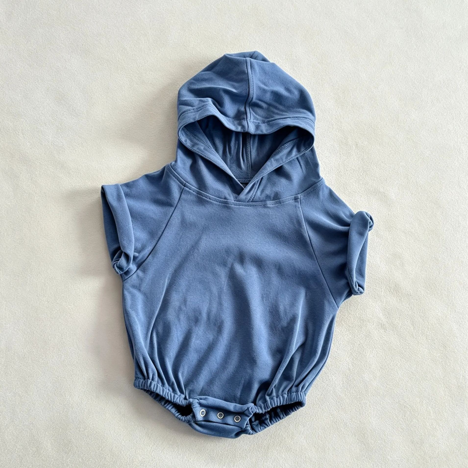Baby Solid Color Hooded Triangle Onesie