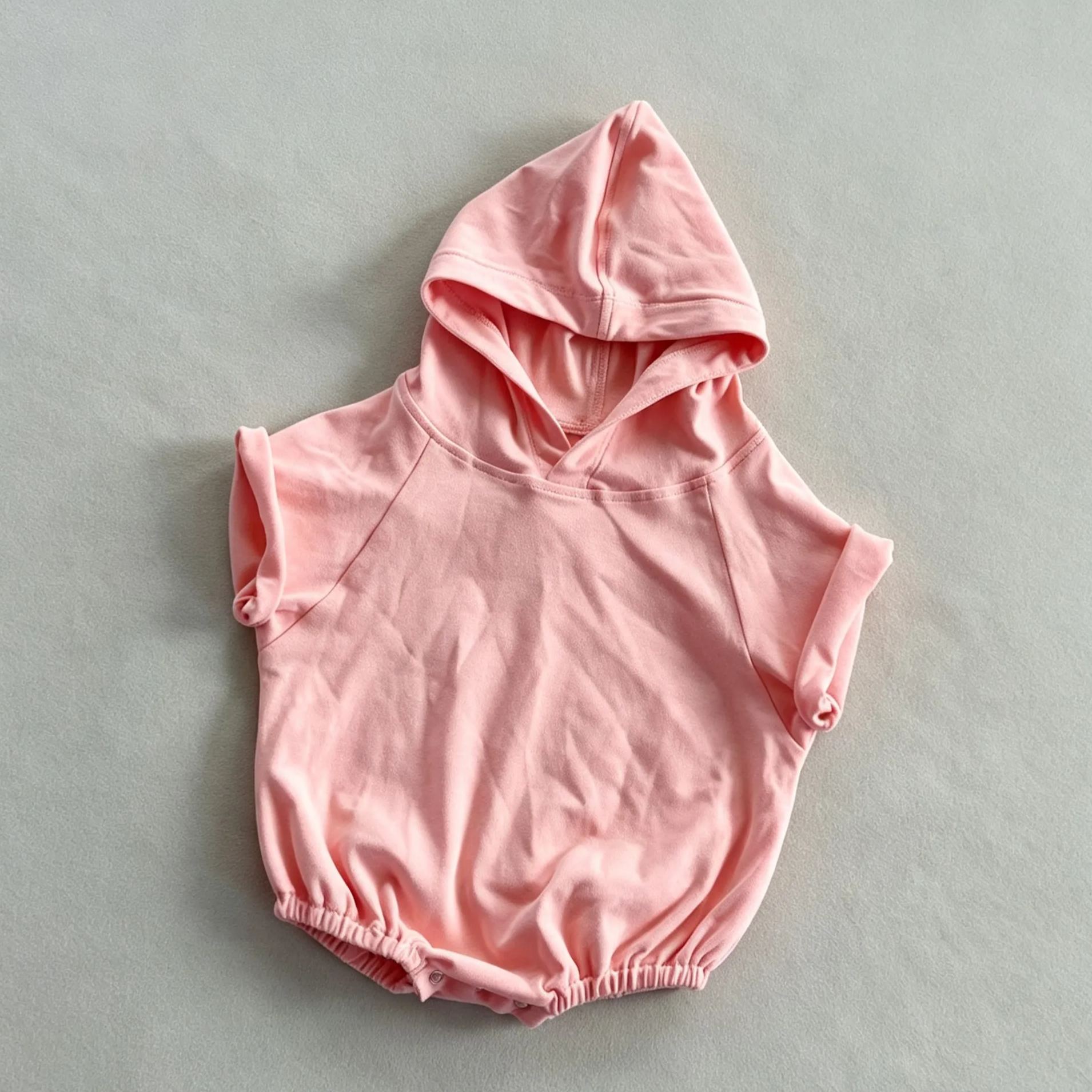 Baby Solid Color Hooded Triangle Onesie