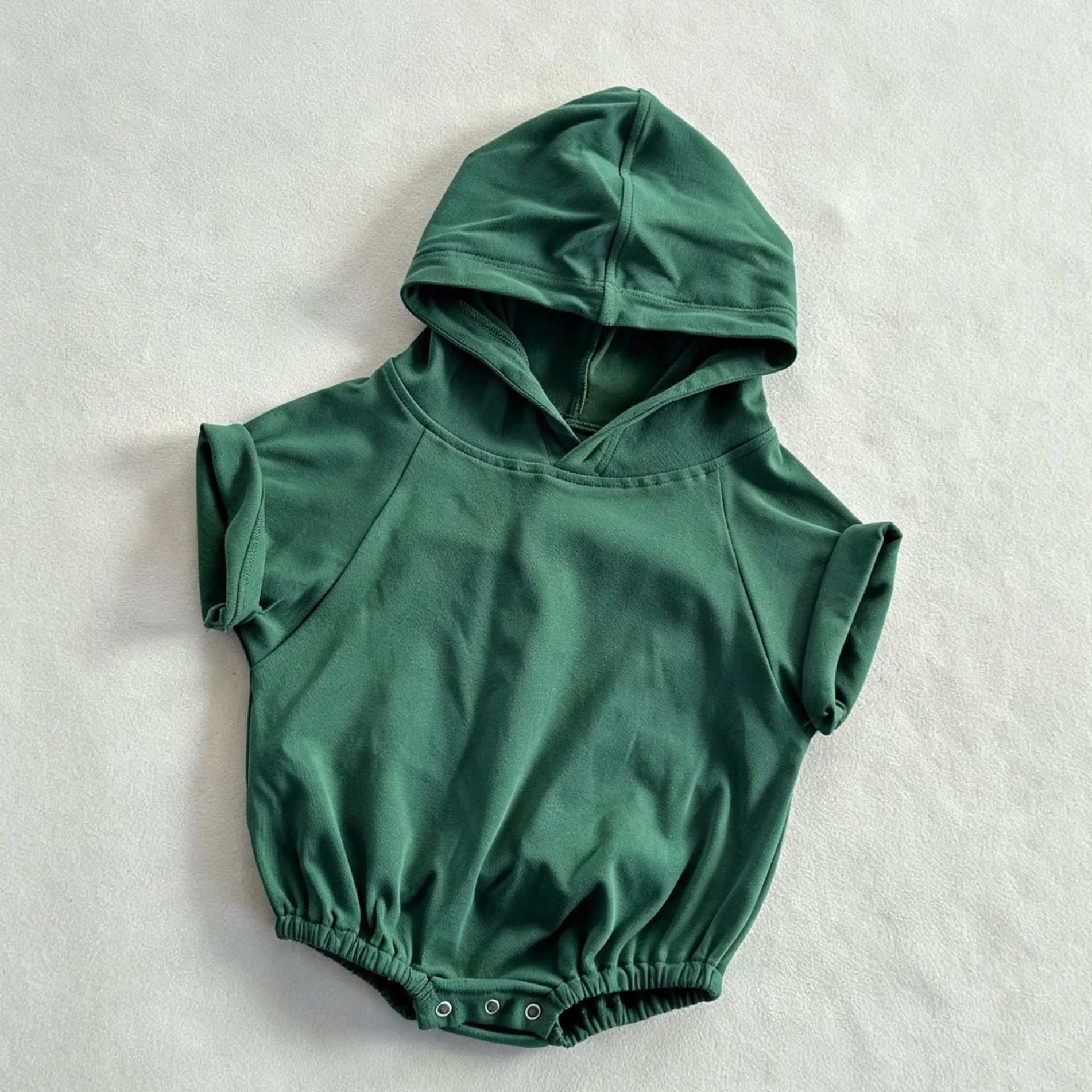 Baby Solid Color Hooded Triangle Onesie